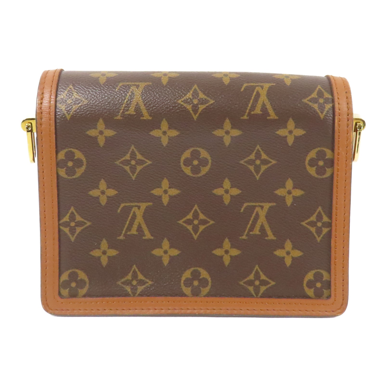 LOUIS VUITTON LV GHW Mini Dauphine Shoulder Bag M44580 Monogram Reverse Brown