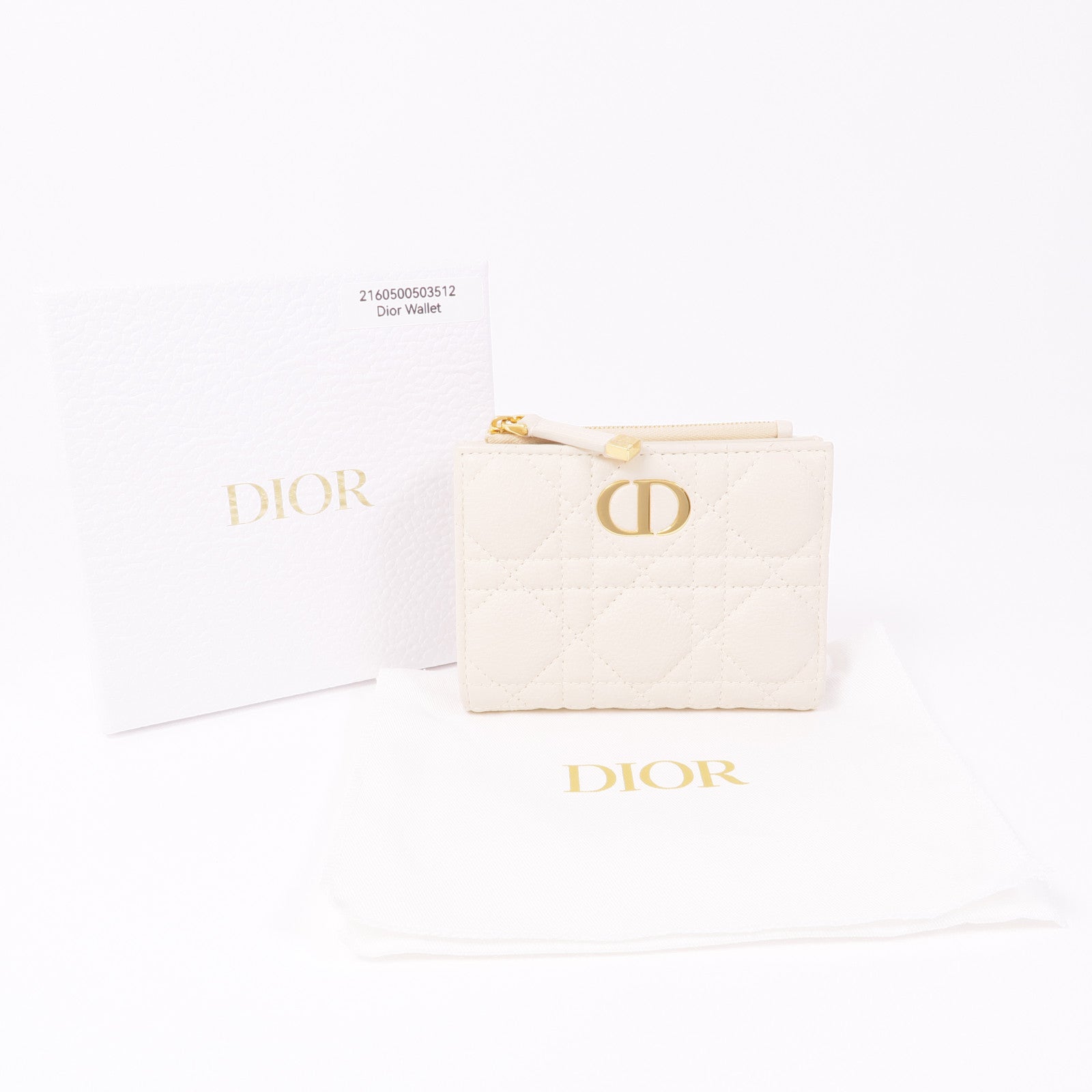 Dior CD Women Slg Medium Wallet S5173UWHC Calfskin Leather Beige