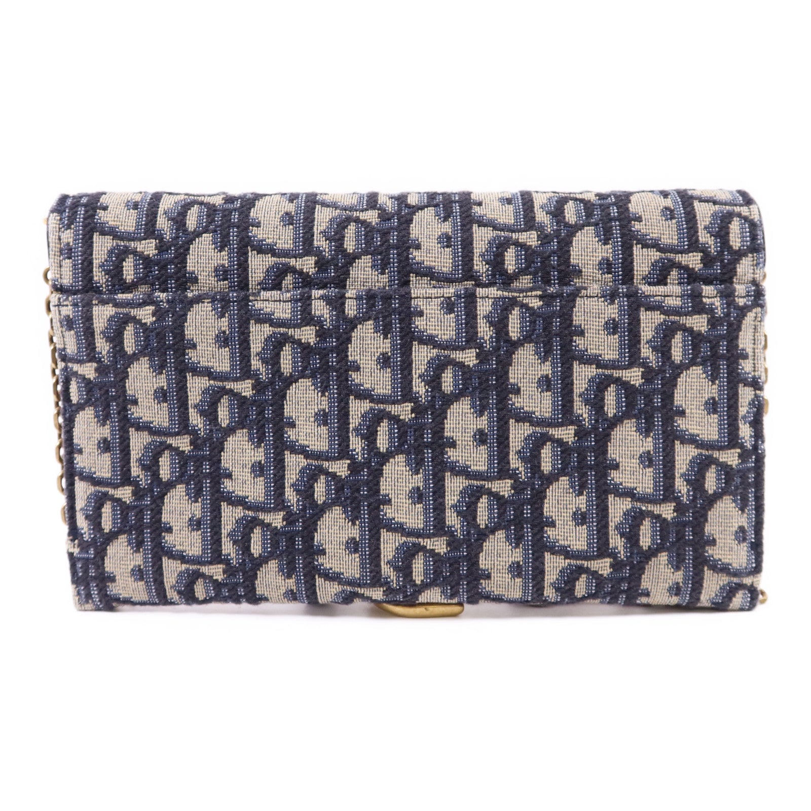 Dior 帆布Small Saddle Pouch金扣鏈帶肩背袋