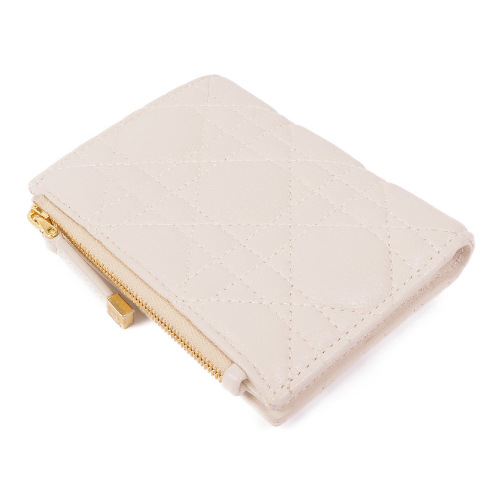 Dior CD Women Slg Medium Wallet S5173UWHC Calfskin Leather Beige