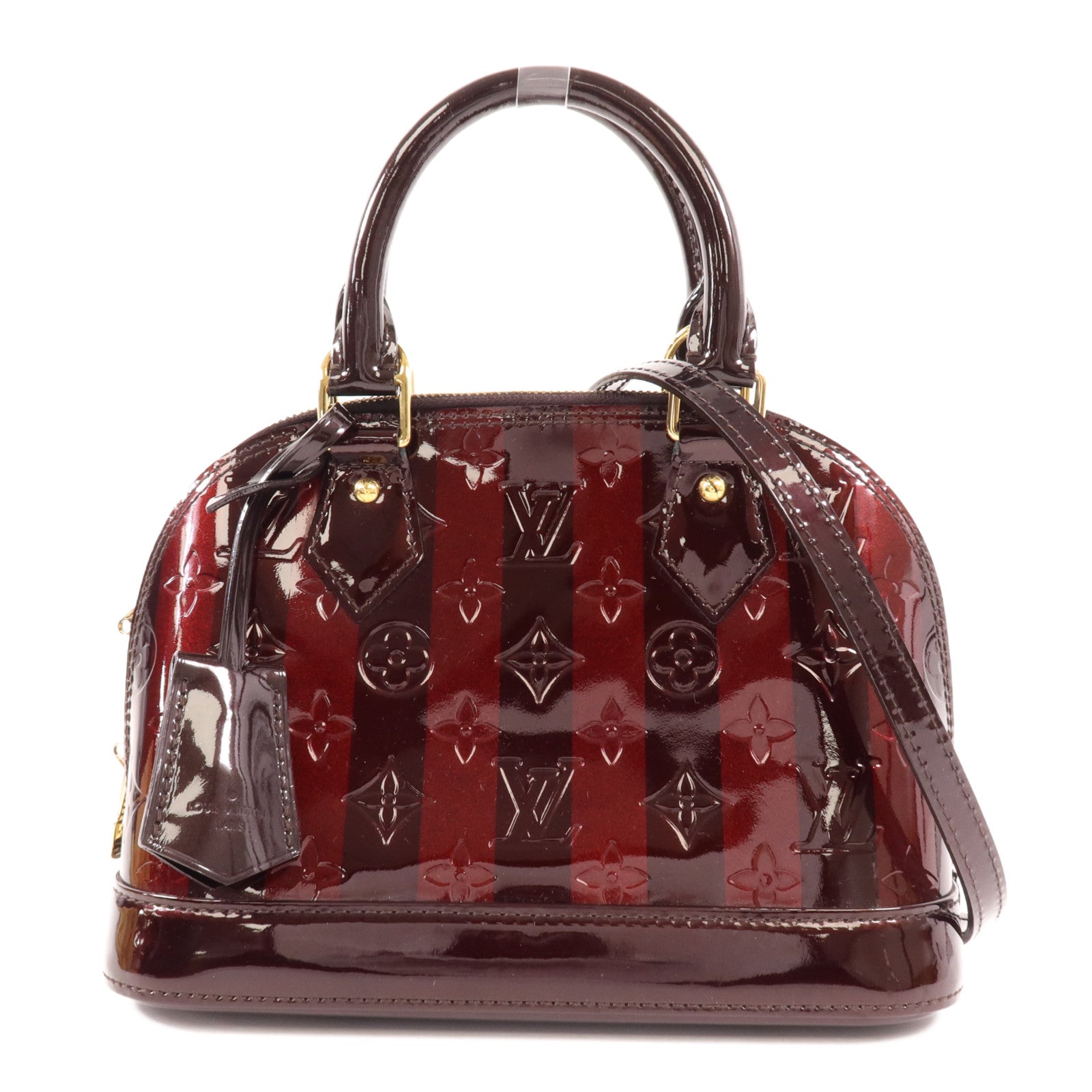LOUIS VUITTON Monogram Vernis Alma BB金扣手挽肩背兩用袋