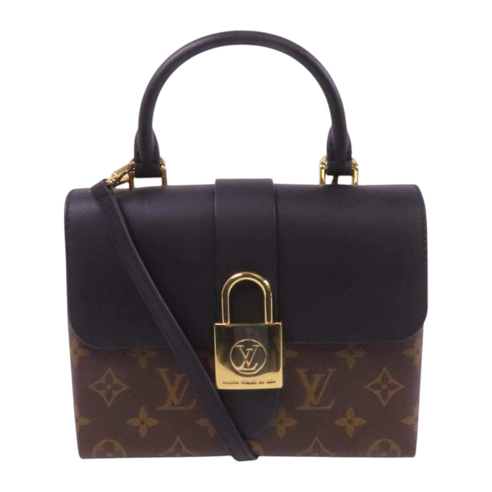 LOUIS VUITTON Monogram Locky BB金扣手挽肩背兩用袋