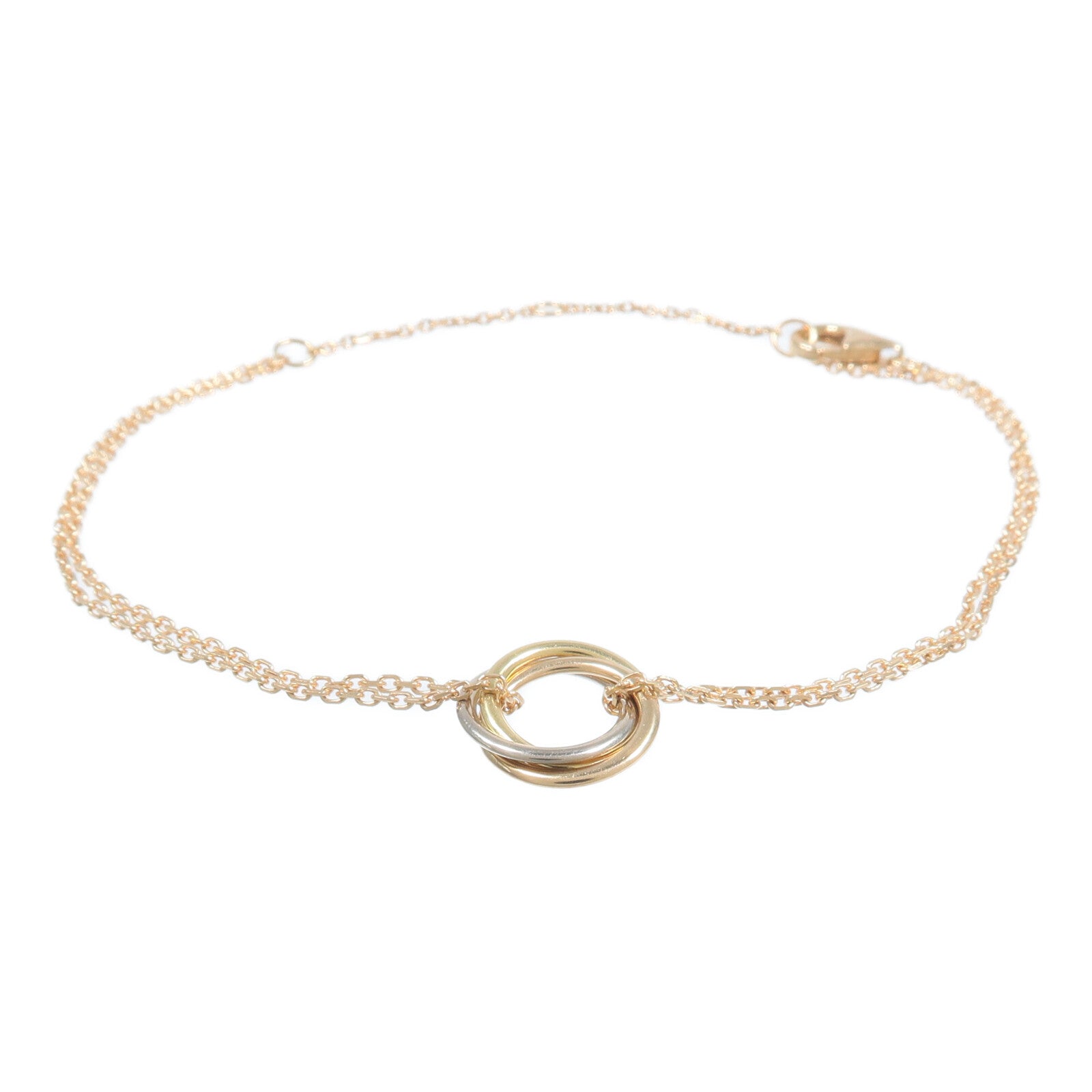 CARTIER 18K玫瑰金/黃金/白金Trinity Bracelet手鏈