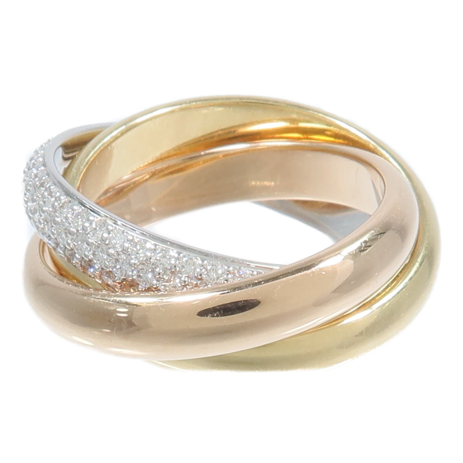 CARTIER 18K黃金/白金/玫瑰金Trinity Diamond Ring鑽石戒指
