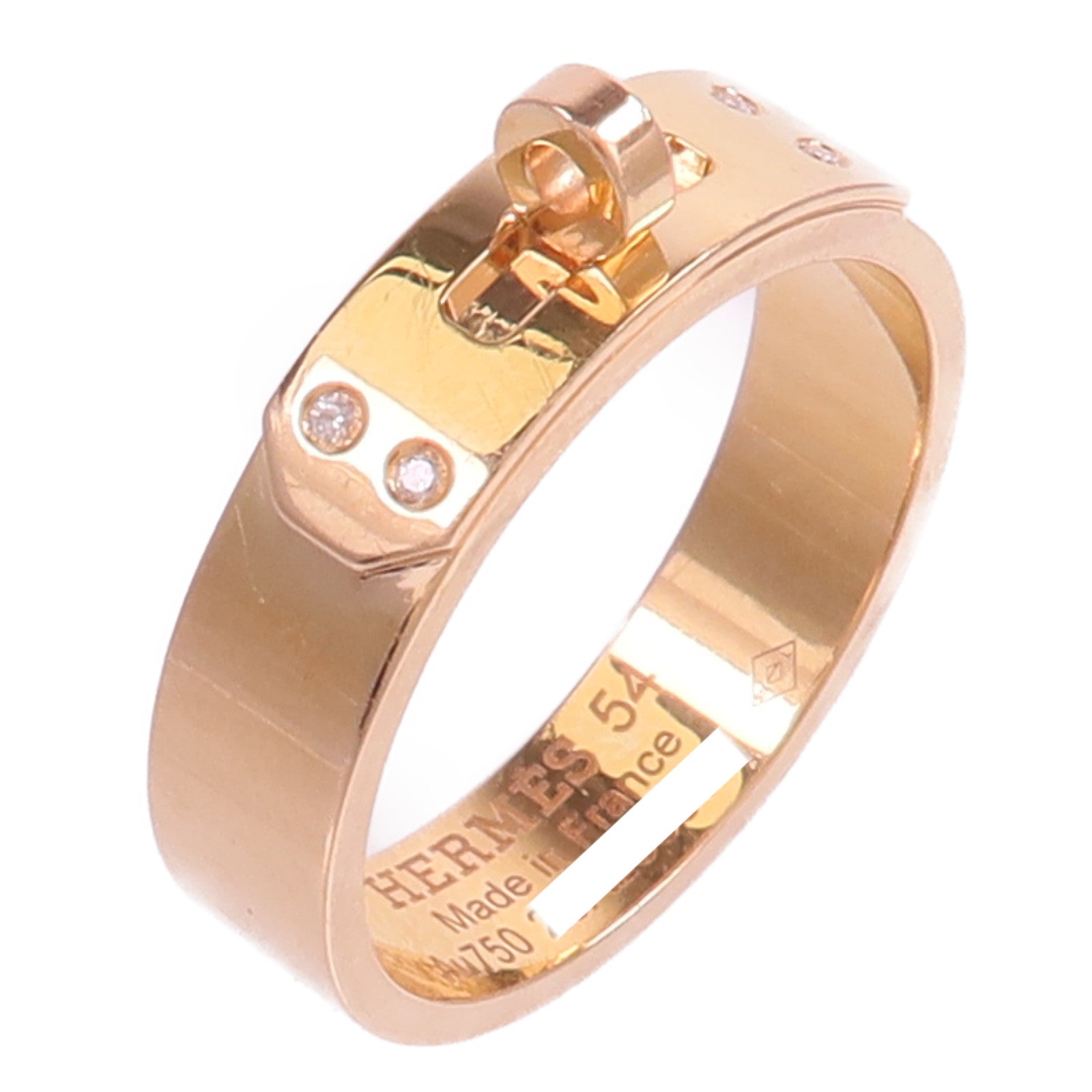 HERMES 18K玫瑰金Kelly Ring戒指