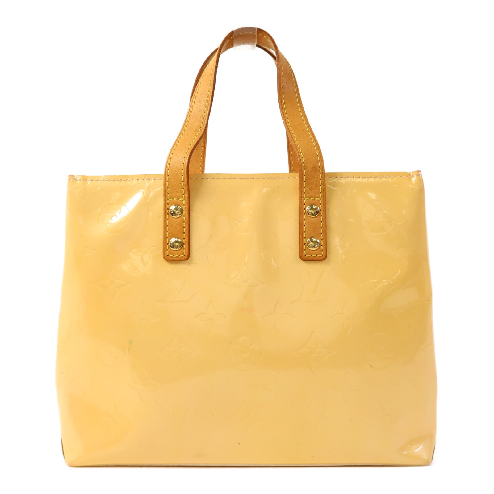 LOUIS VUITTON Vernis Reade PM金扣手挽袋