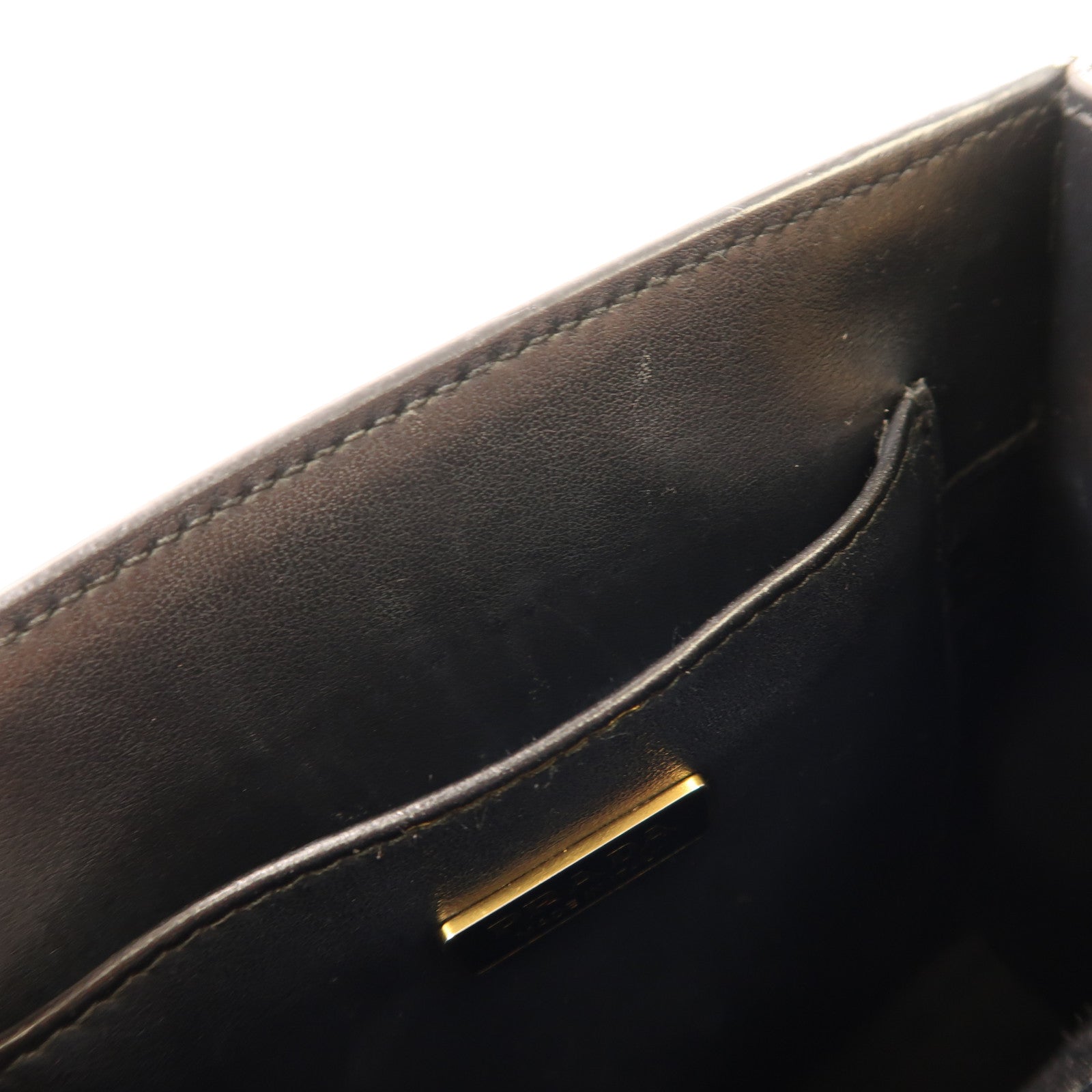 PRADA 牛皮皮革2 way Bag金扣手挽肩背兩用袋