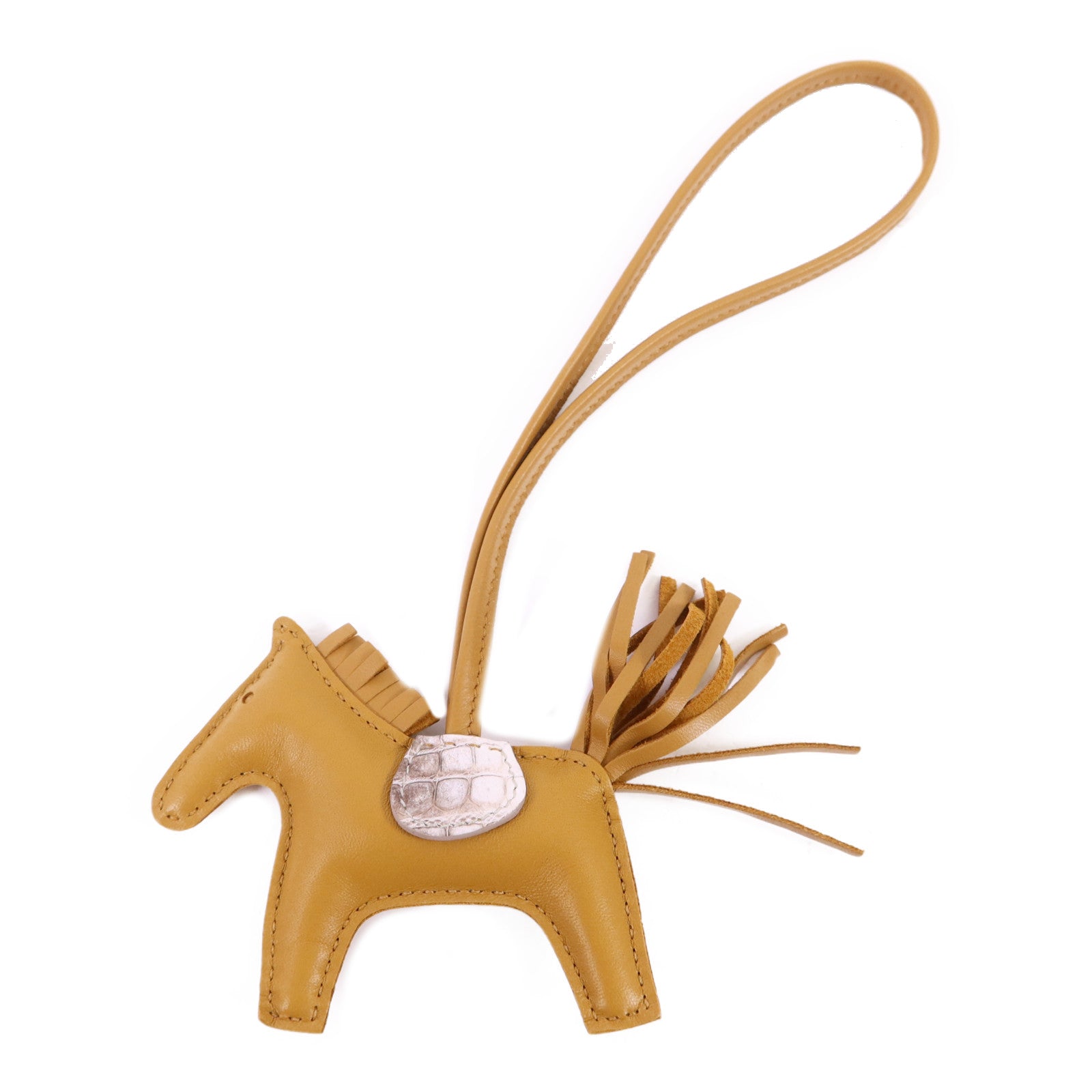 HERMES Milo/Alligator皮革Rodeo PM掛飾