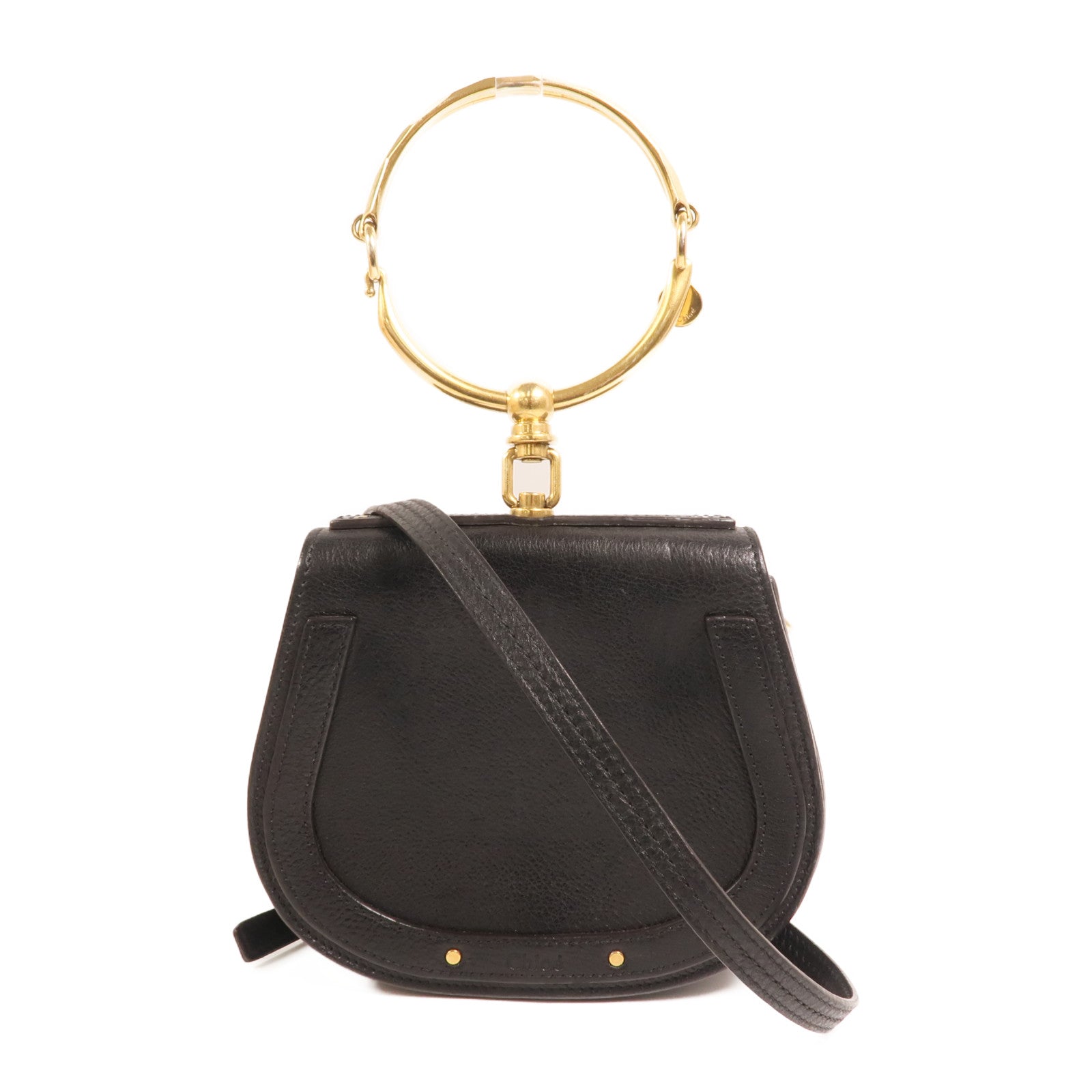 Chloe 牛皮皮革Nile金扣手挽肩背兩用袋