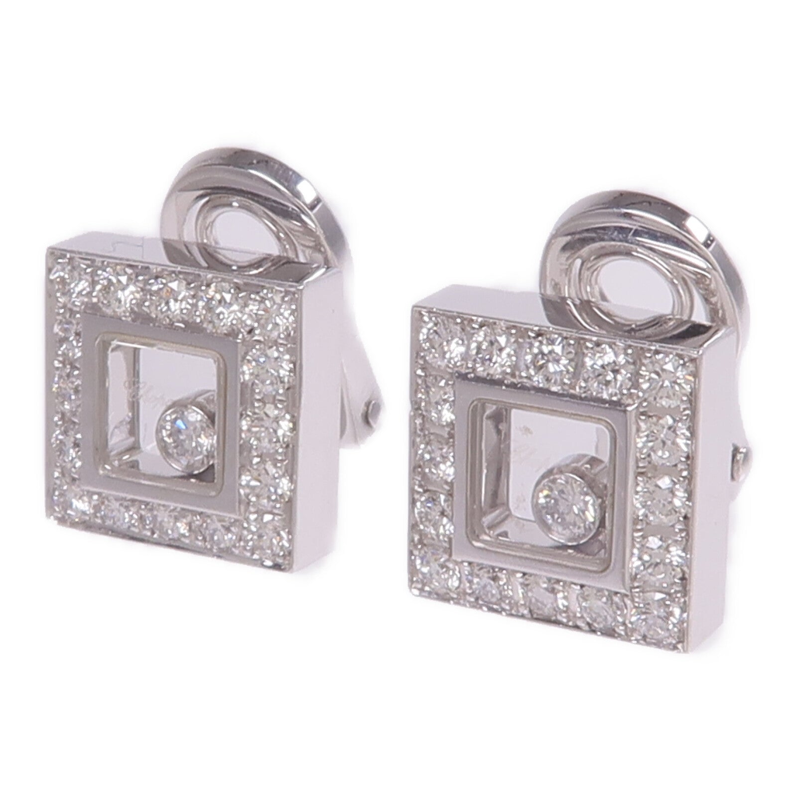 Chopard 18K白金Diamond Earrings鑽石耳環
