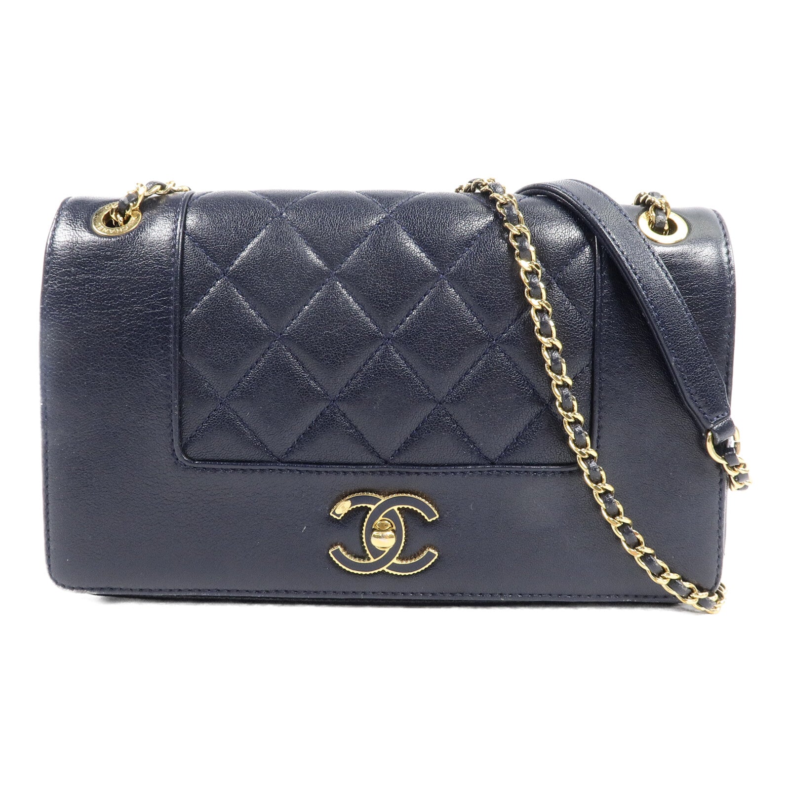 CHANEL 牛皮皮革Chain Shoulder Bag鏈帶肩背袋