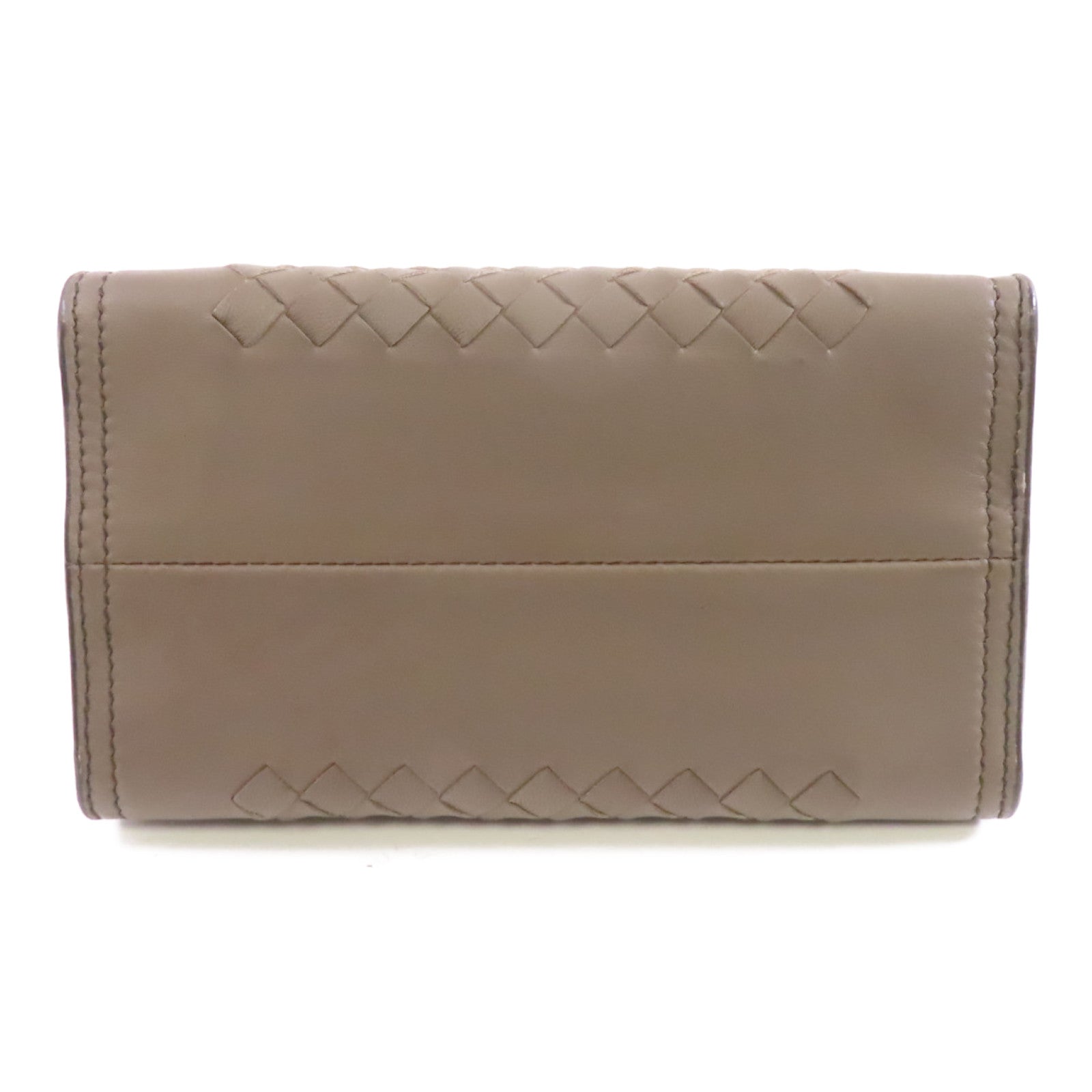 BOTTEGA VENETA 【激減優惠】羊皮皮革Chain Shoulder Bag金扣鏈帶肩背袋米灰色