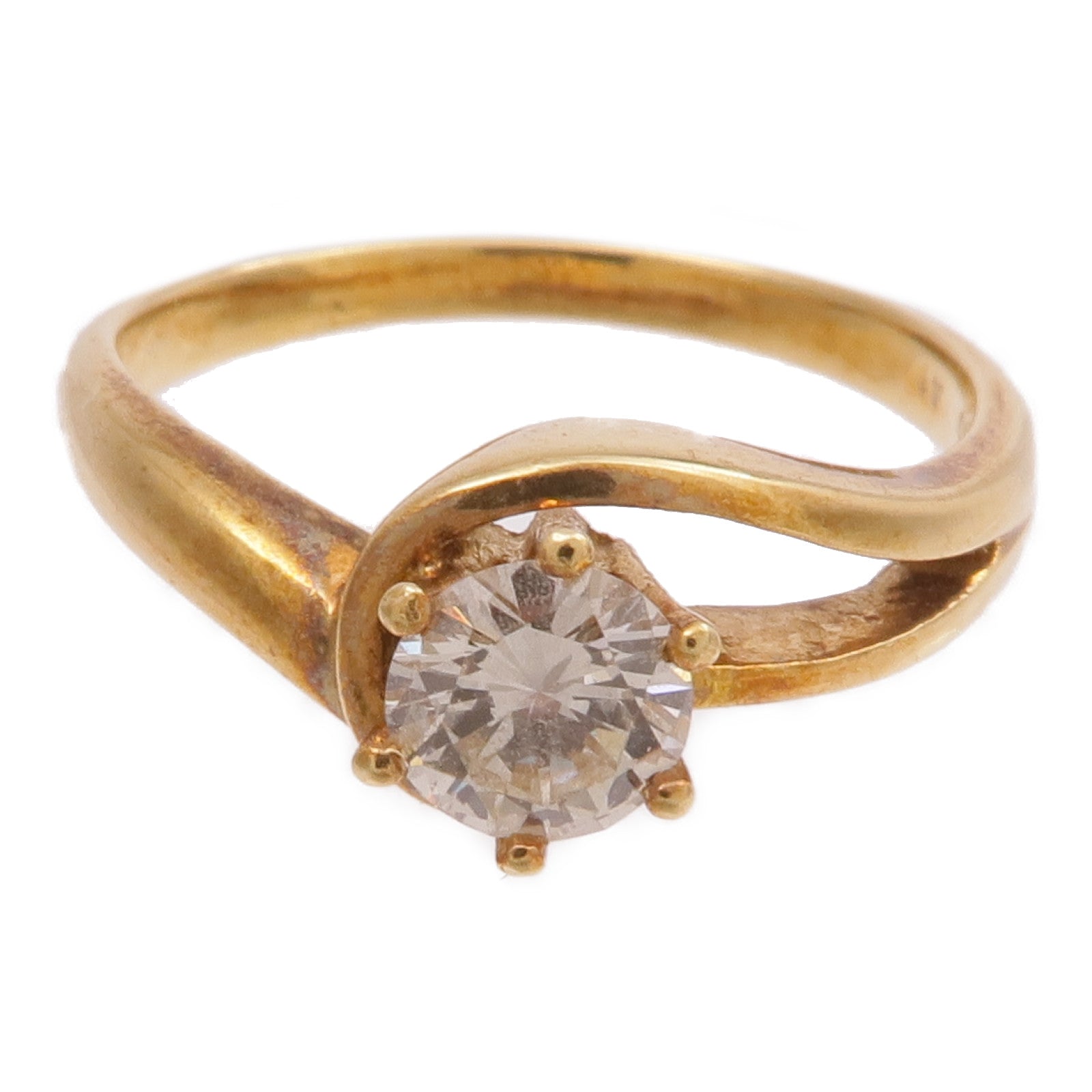 JEWELRY 【激減優惠】18K黃金Diamond Ring鑽石戒指US#5.5