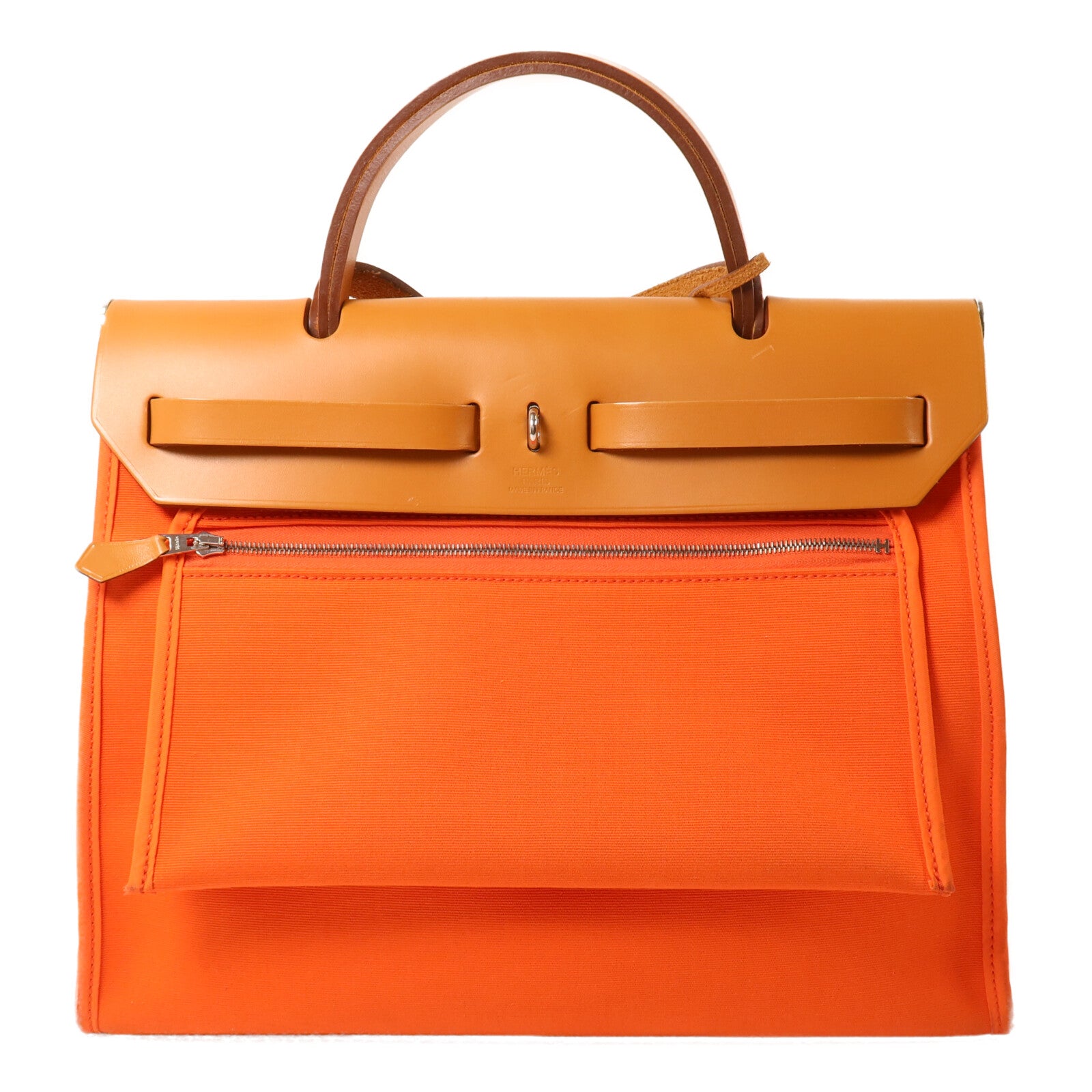 HERMES 帆布Herbag PM手挽肩背兩用袋Capucine