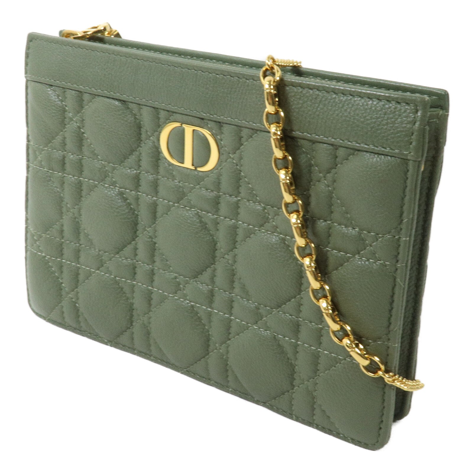 Dior 牛皮皮革Caro Pouch With Chain鏈帶肩背袋