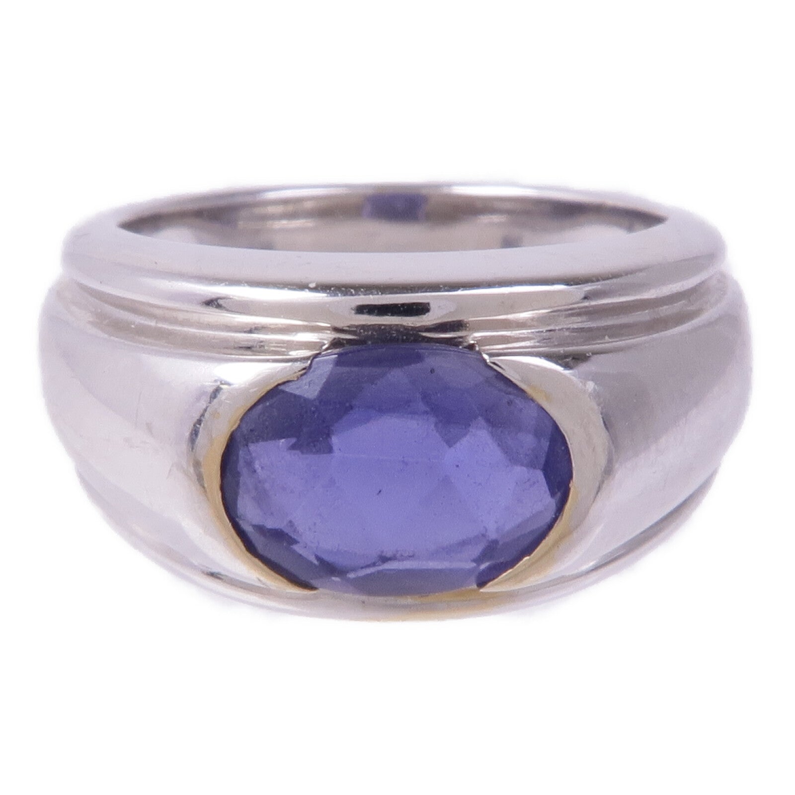 JEWELRY 18K白金Iolite Ring堇青石戒指US#4.75