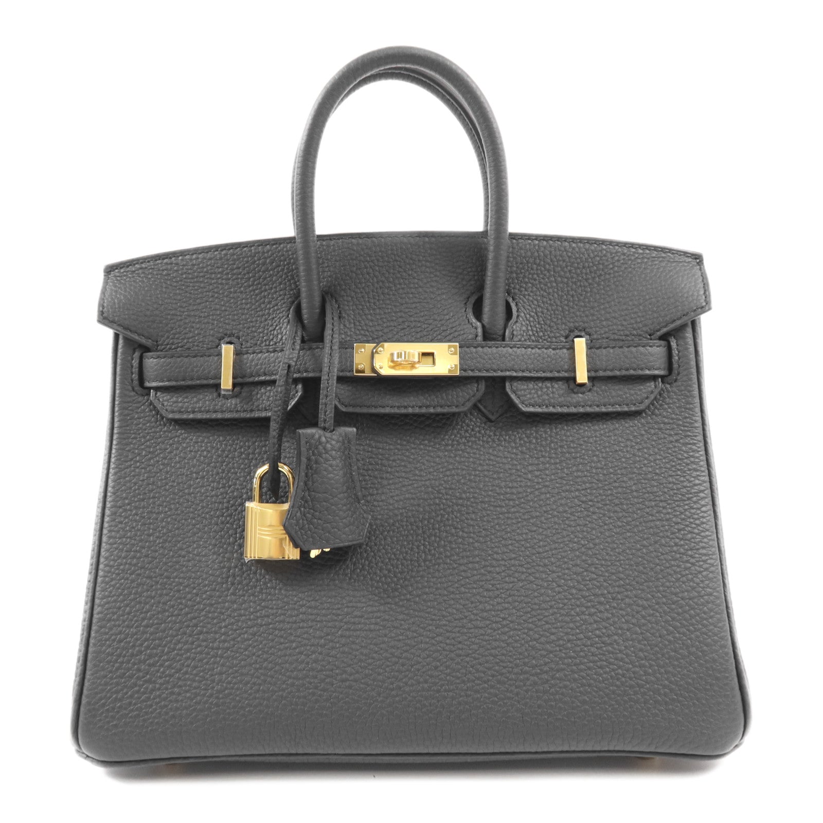 HERMES Togo皮革Birkin 25金扣手挽袋Plomb