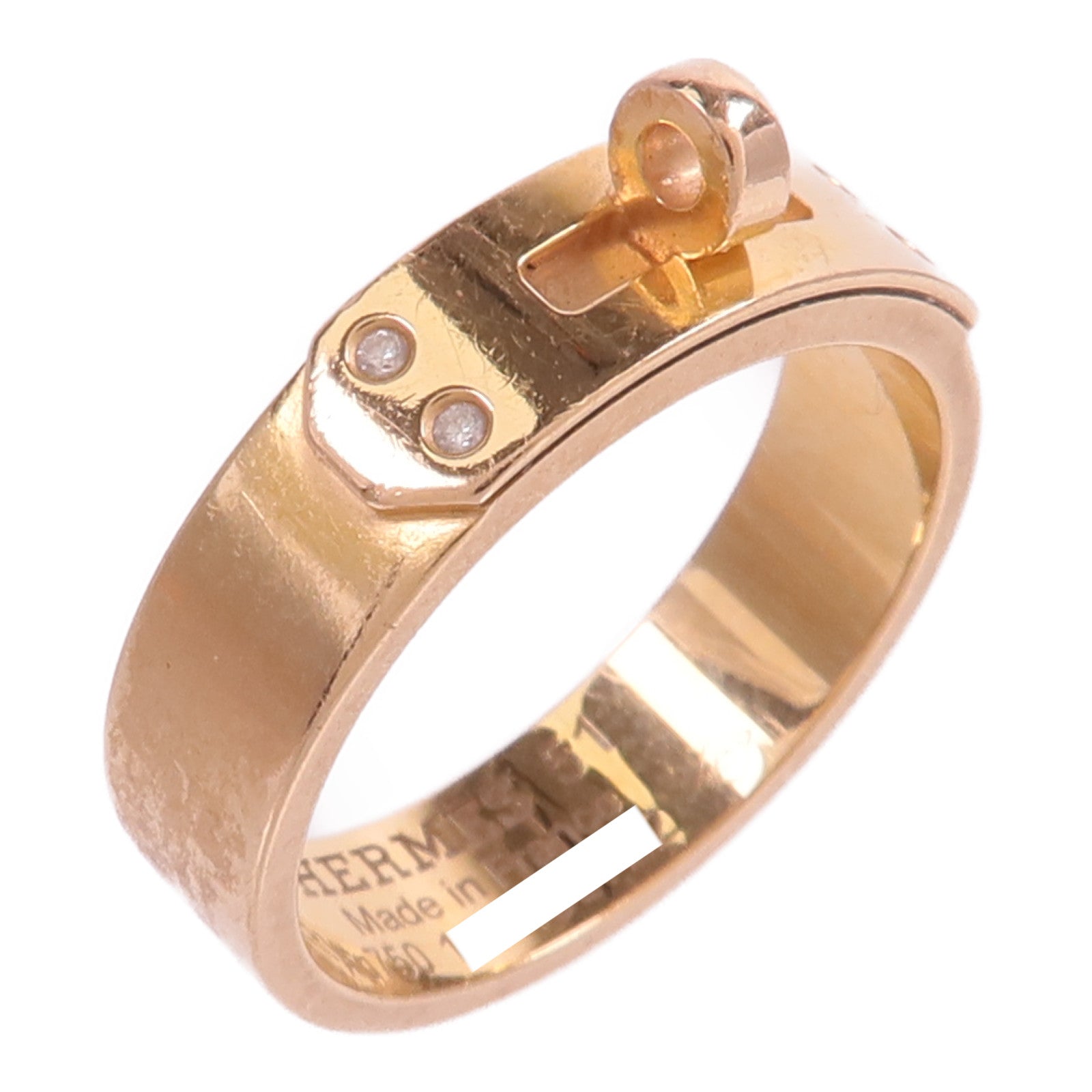 HERMES 18K玫瑰金Kelly Ring戒指