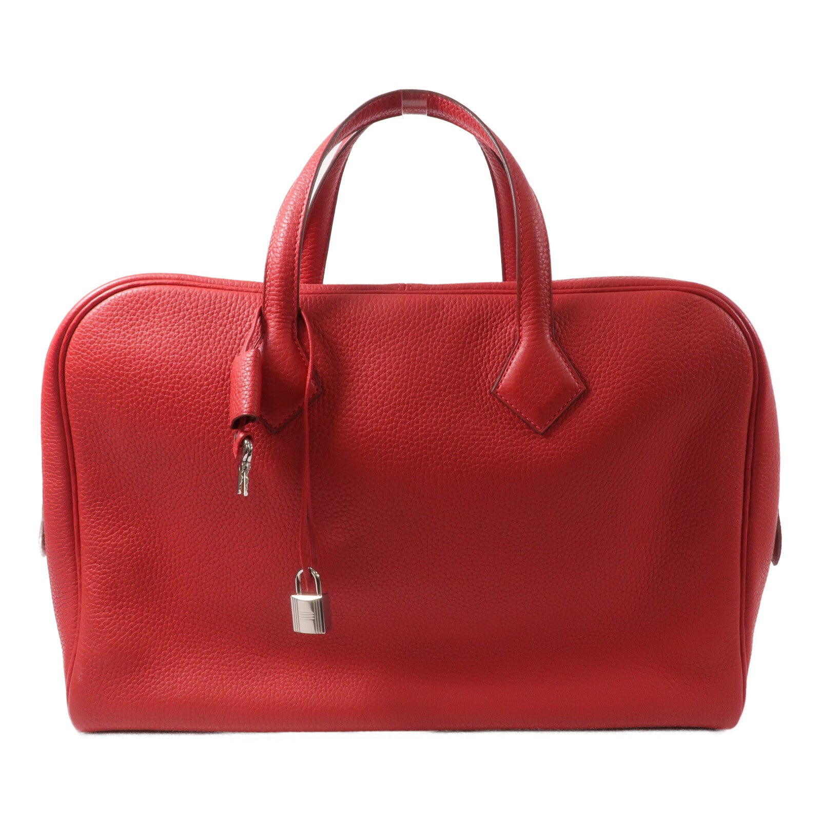 HERMES Clemence皮革Victoria 40手挽袋Rough Casaque