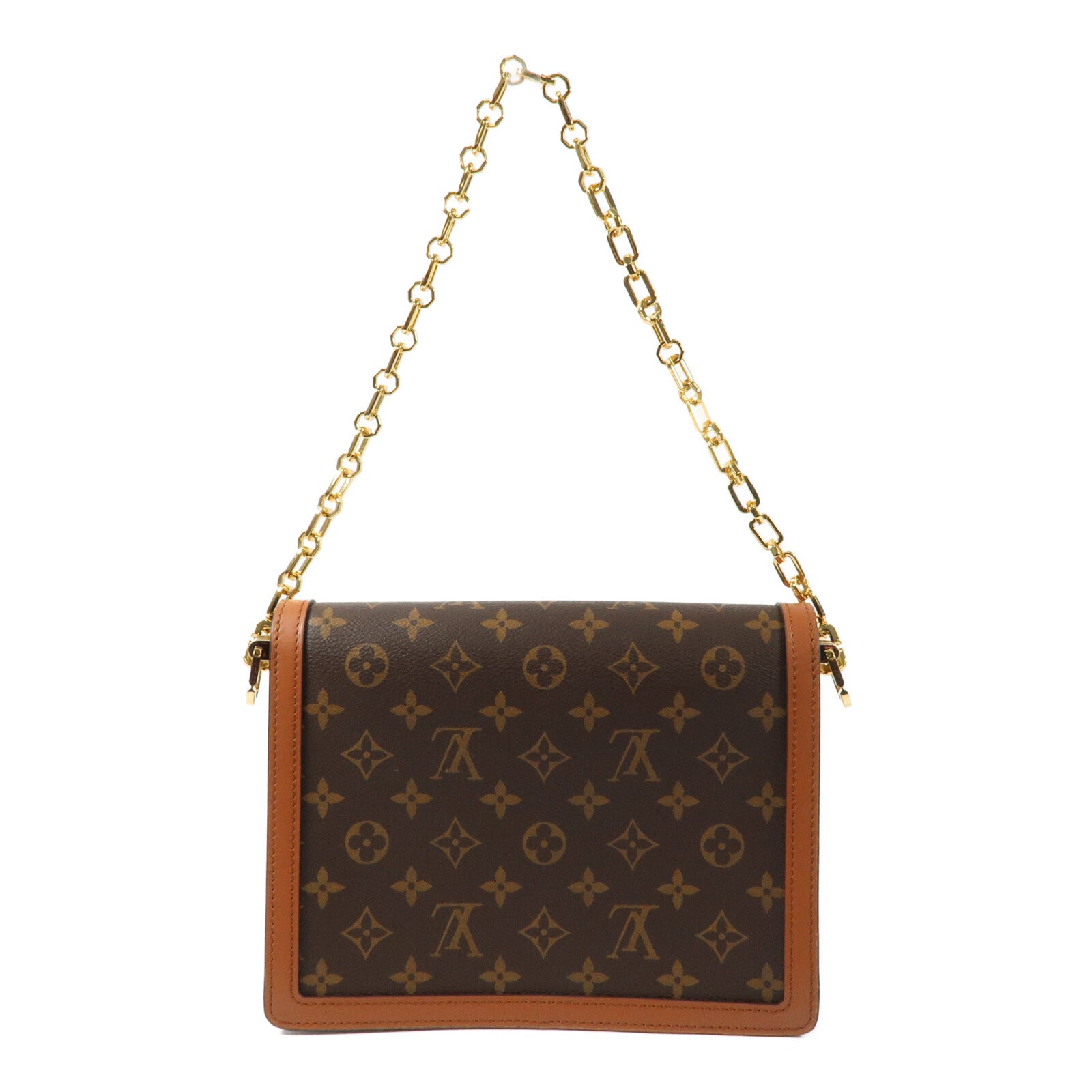 LOUIS VUITTON Monogram Reverse Dauphine MM金扣手挽肩背兩用袋