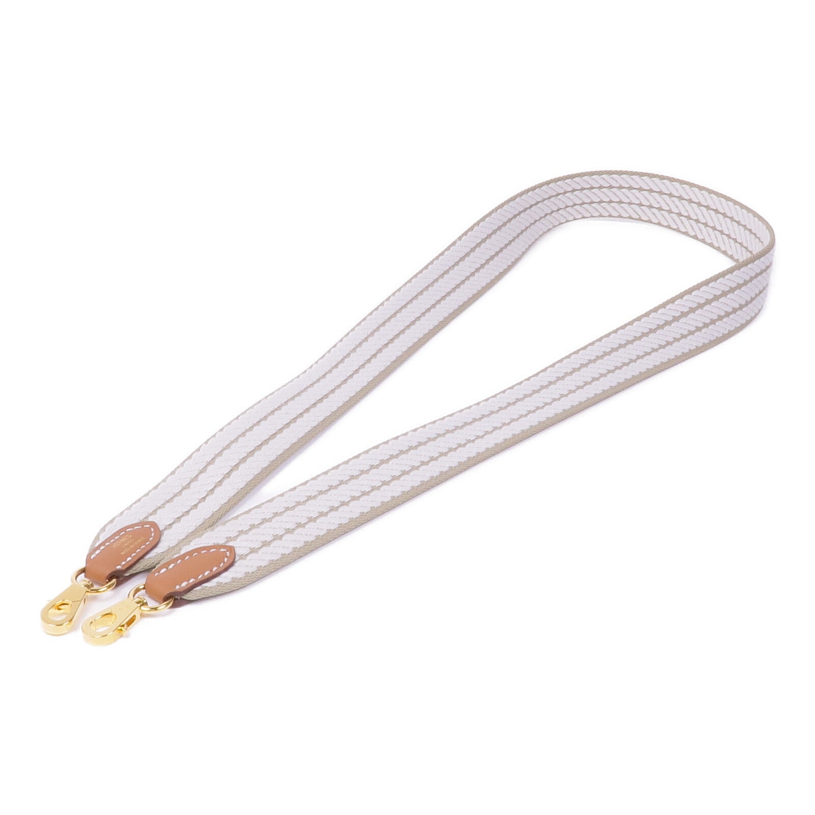 HERMES 帆布Shoulder Strap金扣肩帶
