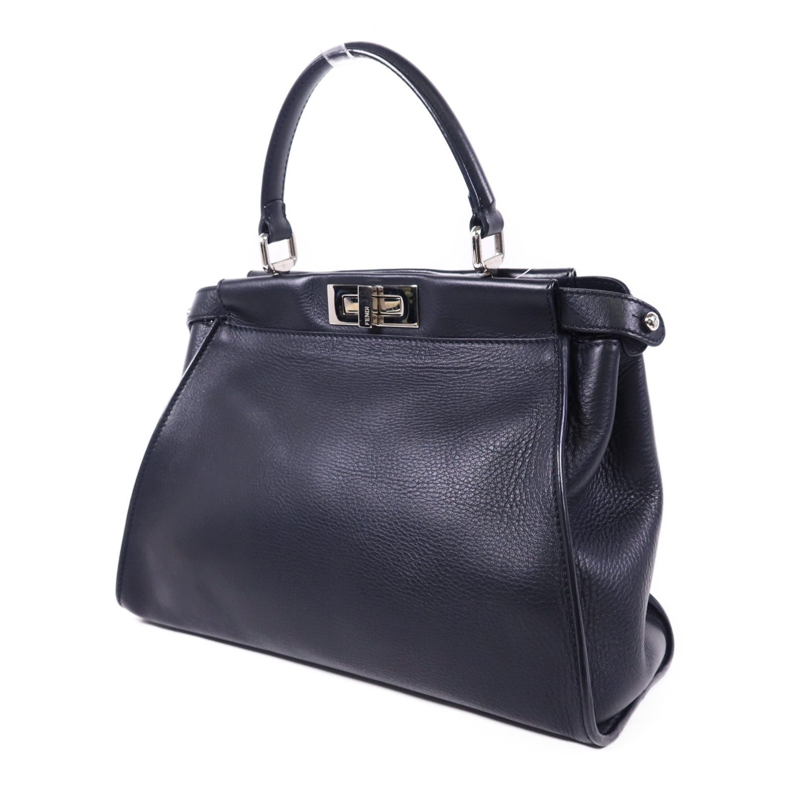 FENDI 蛇皮皮革/牛皮皮革Peekaboo Bag銀扣手挽肩背兩用袋