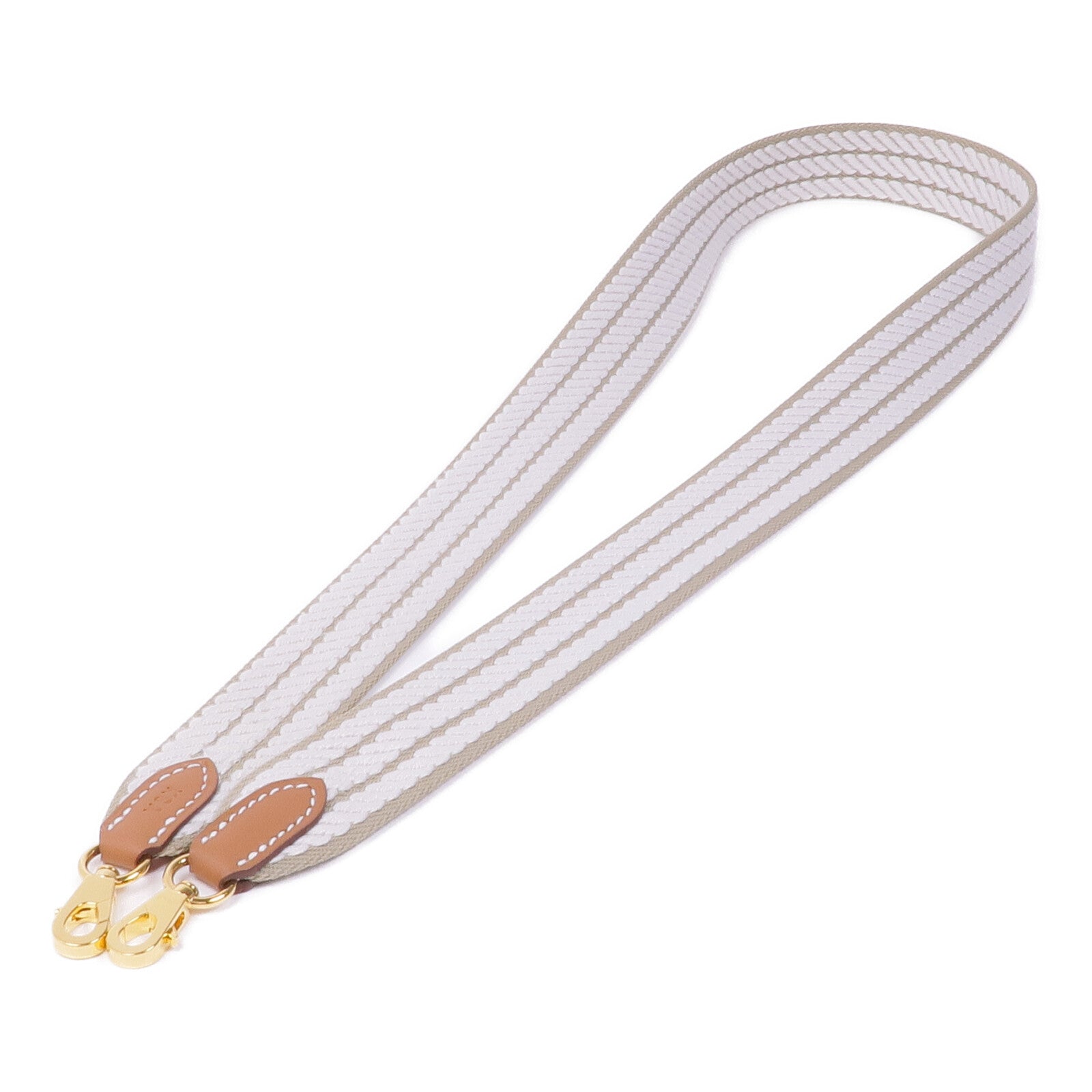 HERMES 帆布Shoulder Strap金扣肩帶