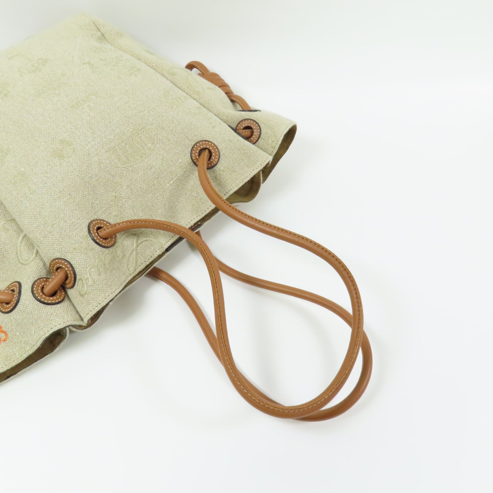 LOEWE 帆布Flamenco Knot Tote肩背袋