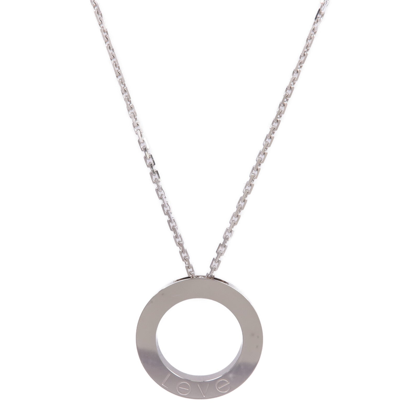 CARTIER 18K白金Love Necklace 3 Diamonds鑽石項鍊