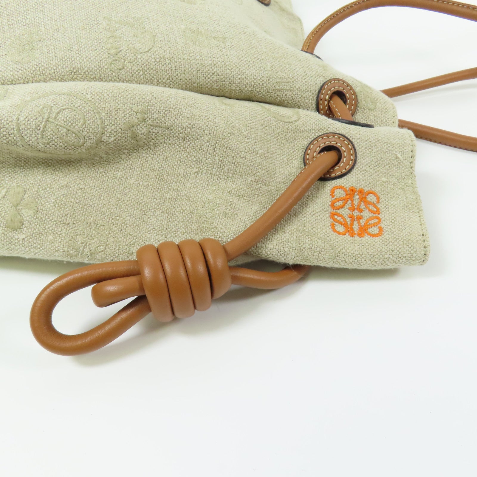 LOEWE 帆布Flamenco Knot Tote肩背袋