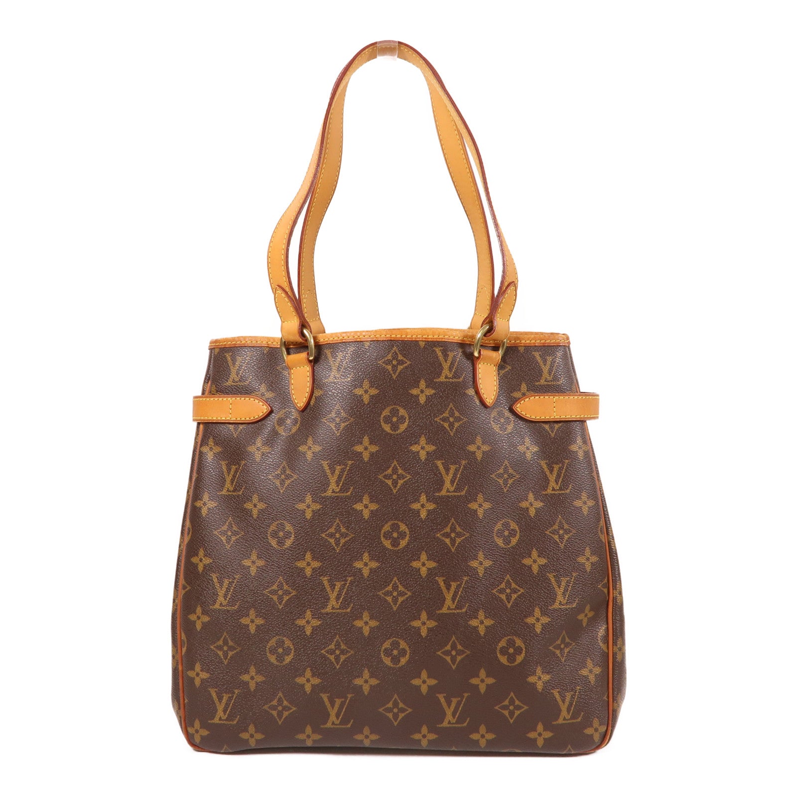 LOUIS VUITTON Monogram Batignolles金扣肩背袋棕色