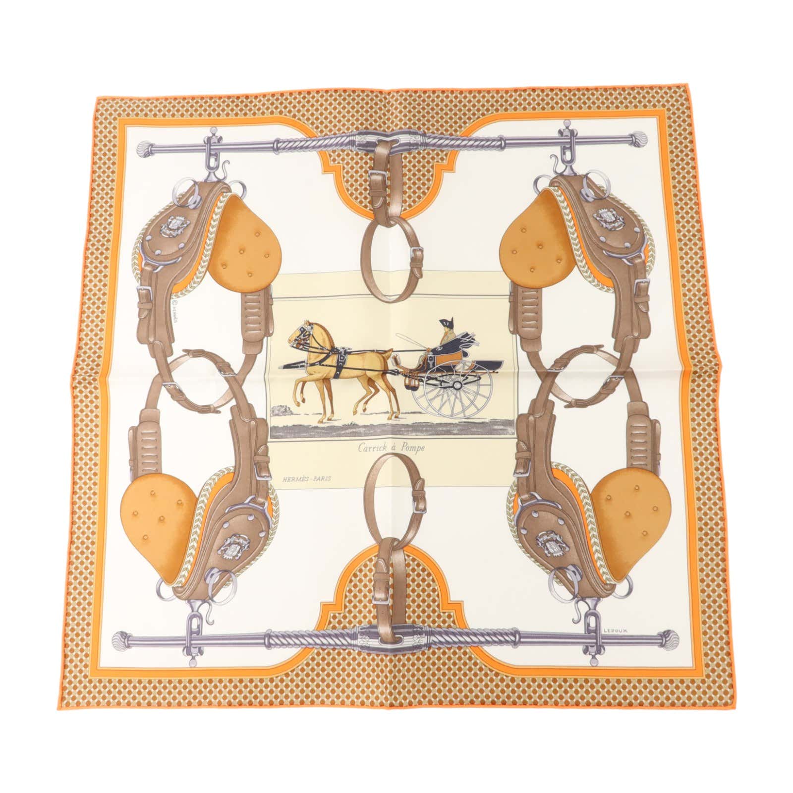 HERMES 絲質Scarf 42x42絲巾