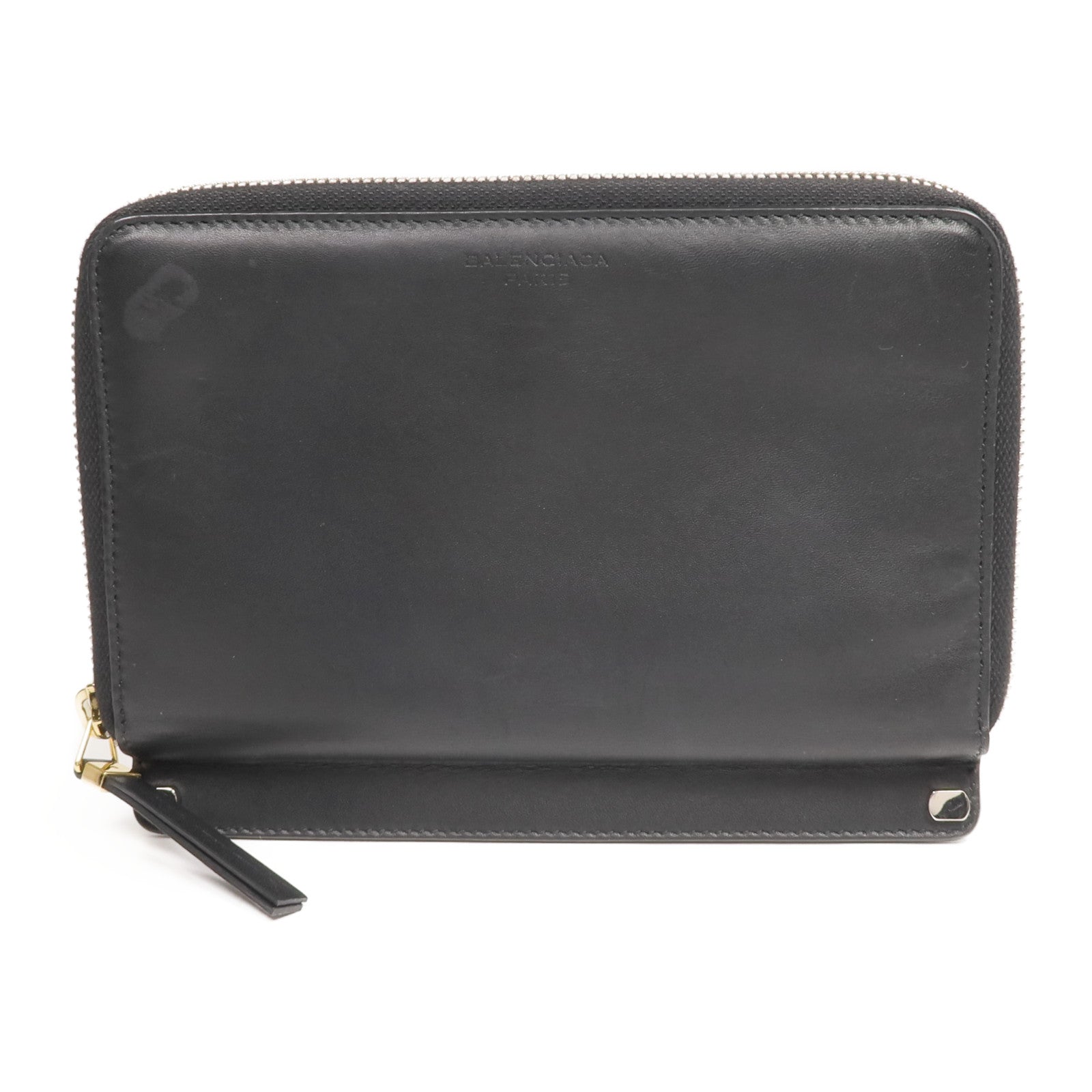 BALENCIAGA 【激減優惠】牛皮皮革Round Zip Wallet長錢包