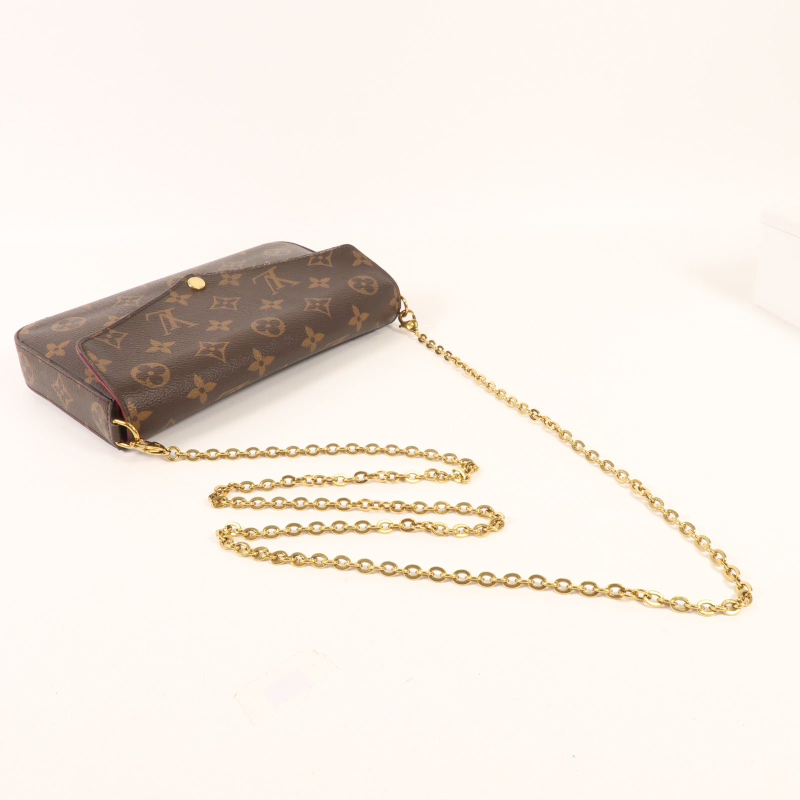 LOUIS VUITTON Monogram Pochette Felicie金扣鏈帶肩背袋