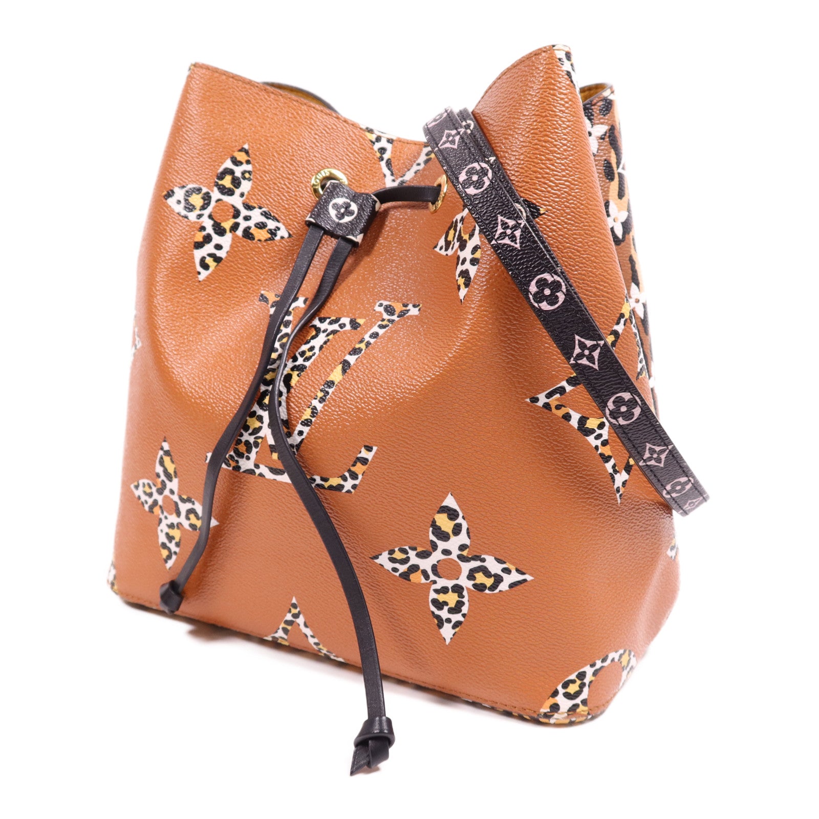 LOUIS VUITTON Monogram Jungle NéoNoé MM金扣肩背袋