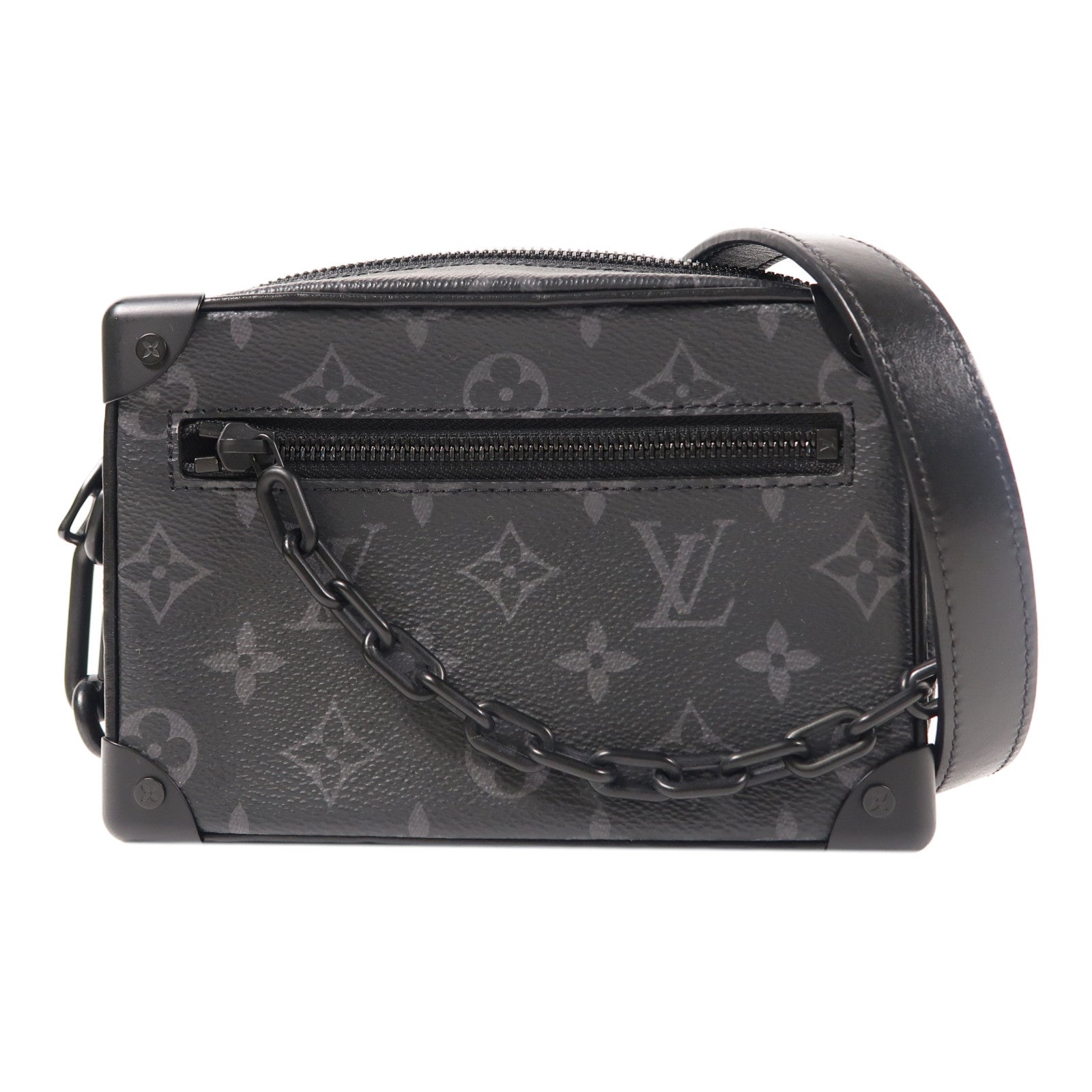 LOUIS VUITTON Monogram Eclipse Mini Soft Trunk肩背袋黑色