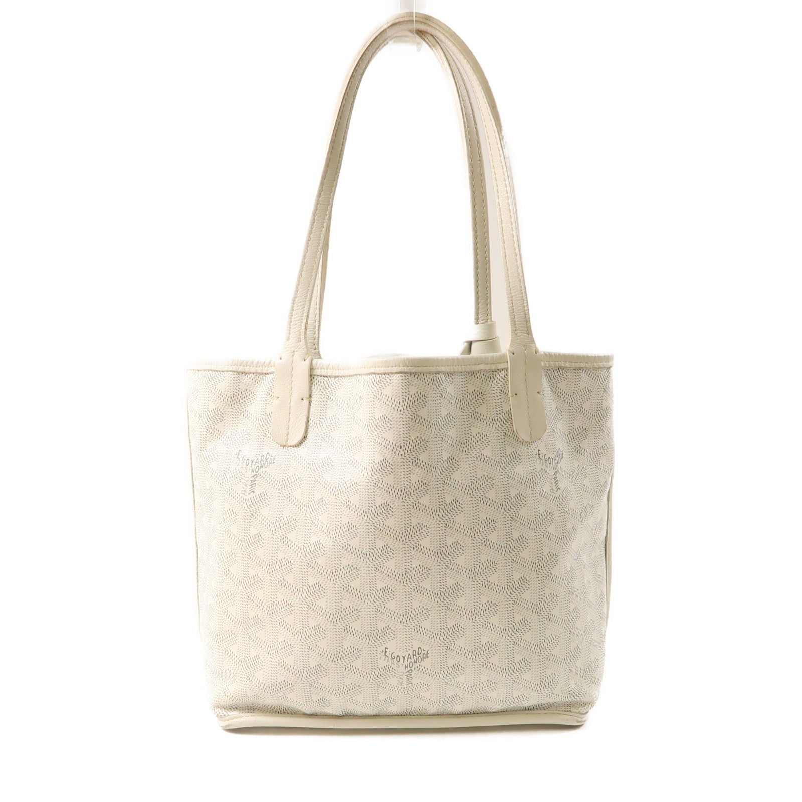 GOYARD 塗層帆布Mini Anjou手挽袋白色