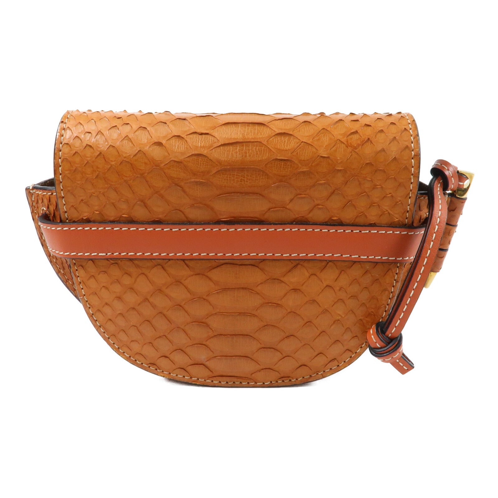 LOEWE 蛇皮皮革Mini Gate金扣肩背袋