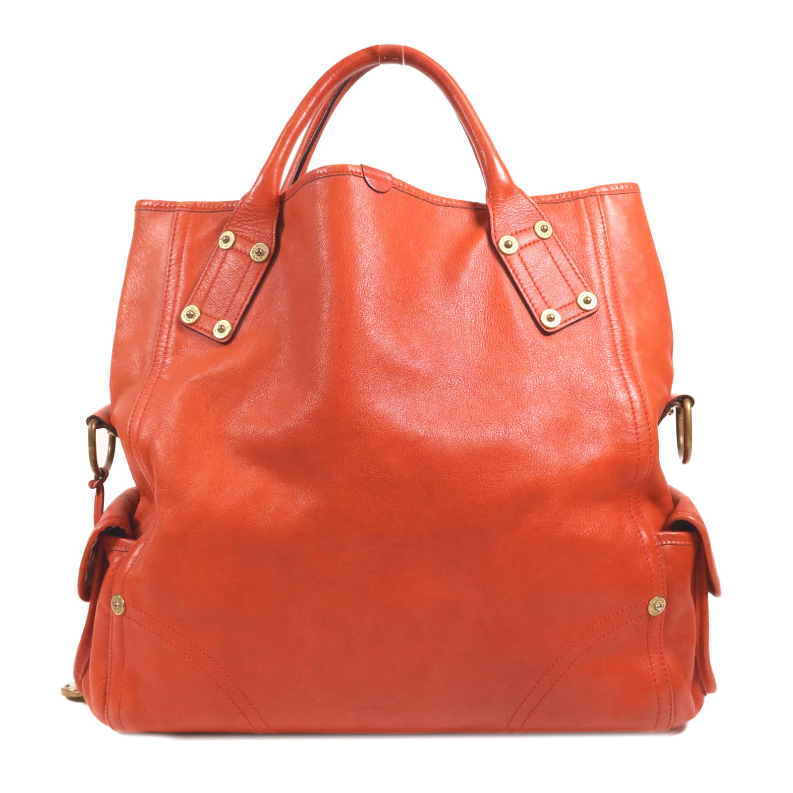 MULBERRY 牛皮皮革Handbag金扣手挽肩背兩用袋