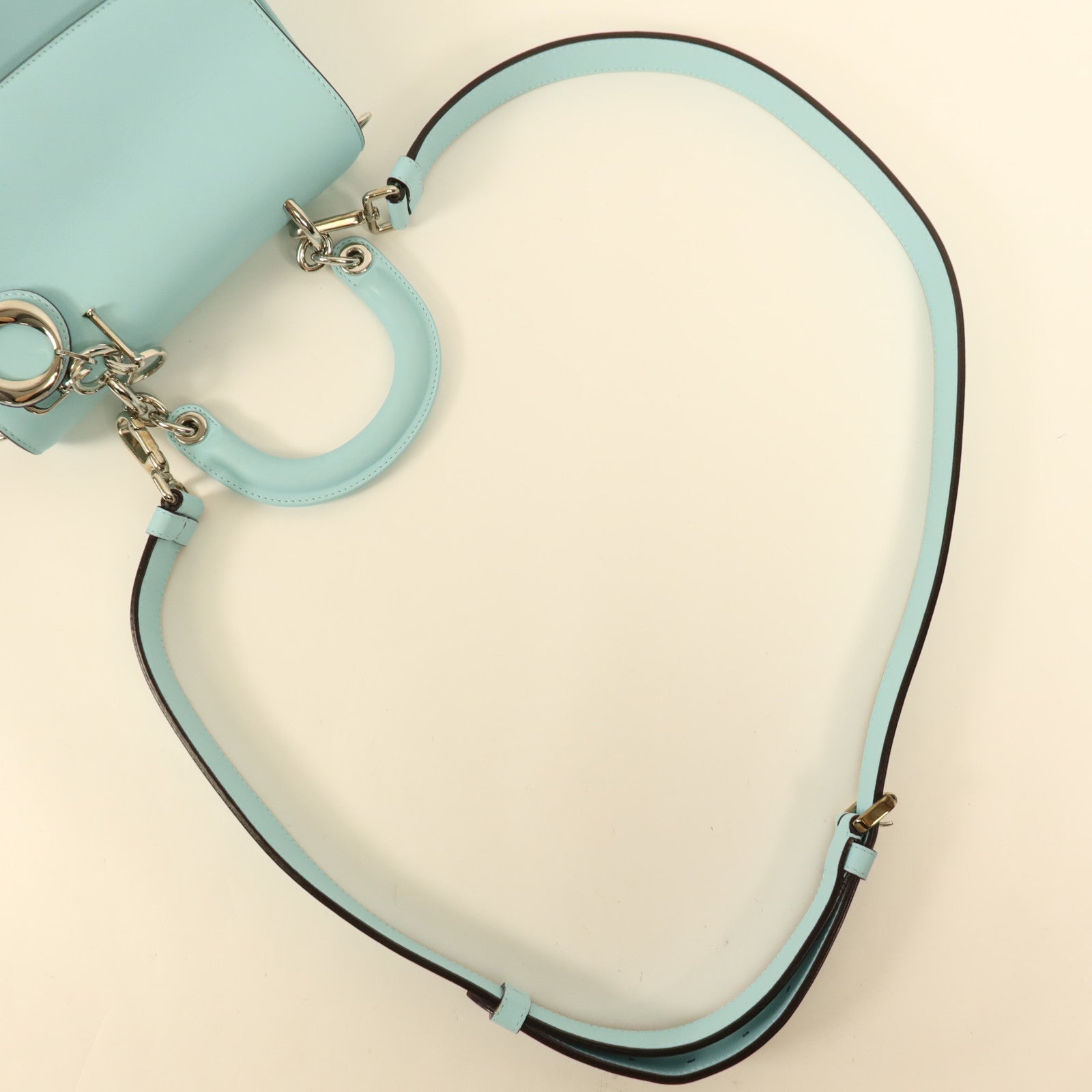 Dior 牛皮皮革Be Dior銀扣手挽肩背兩用袋