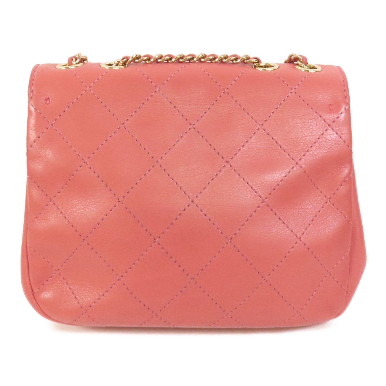 CHANEL 牛皮皮革Chain Shoulder金扣肩背袋