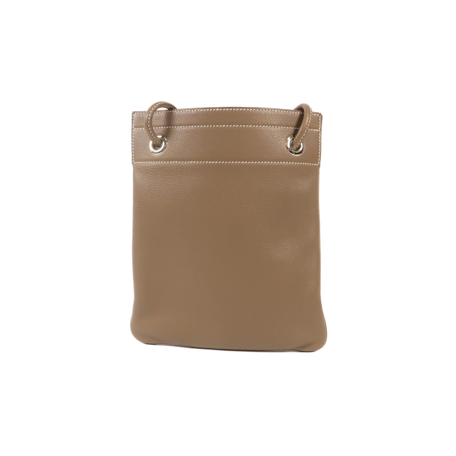 HERMES Swift皮革Aline Mini銀扣肩背袋Etoupe