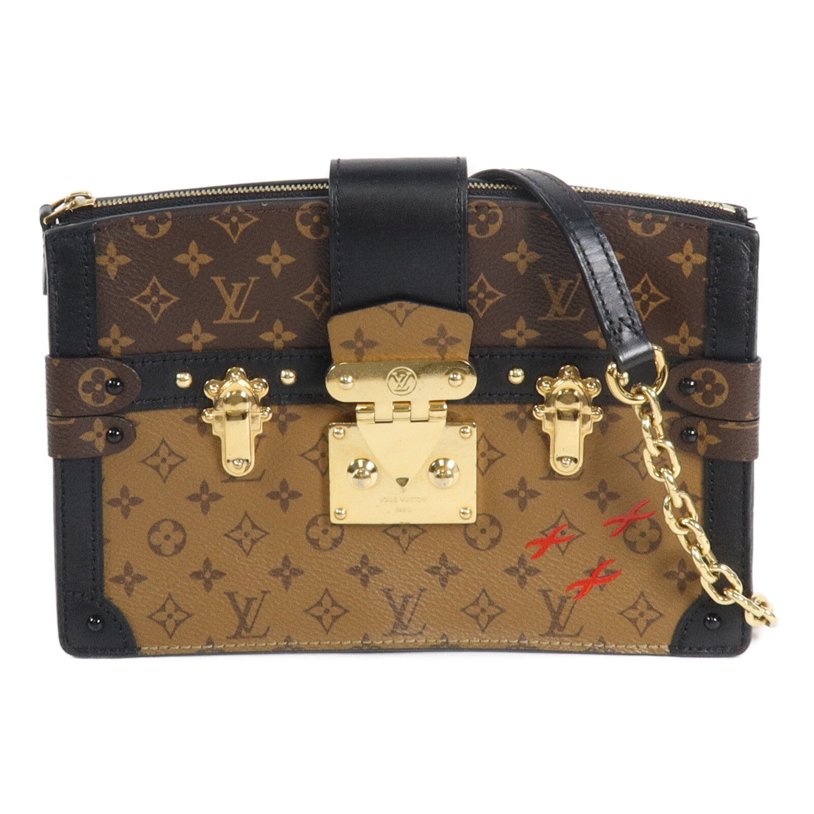 LOUIS VUITTON Monogram/Monogram Reverse Trunk Clutch肩背袋