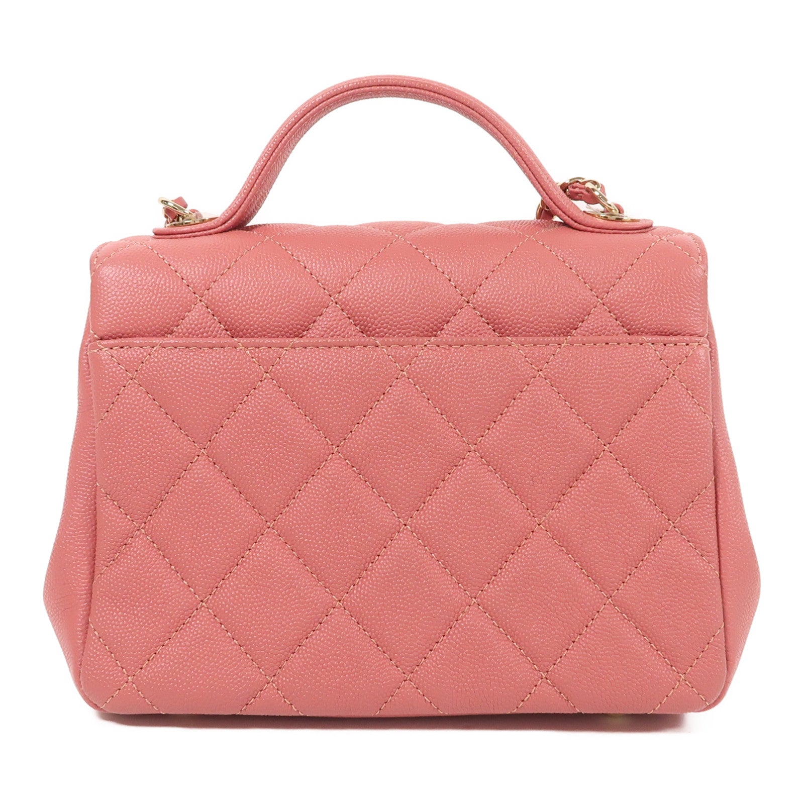 CHANEL 牛皮皮革Affinity Bag金扣手挽肩背兩用袋