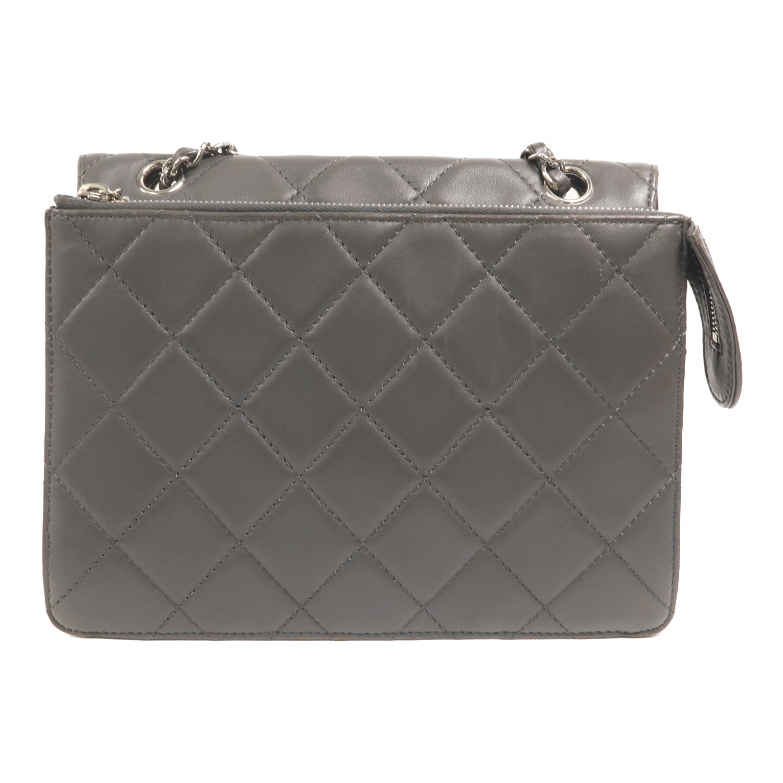 CHANEL 【激減優惠】羊皮皮革Chain Shoulder銀扣鏈帶肩背袋