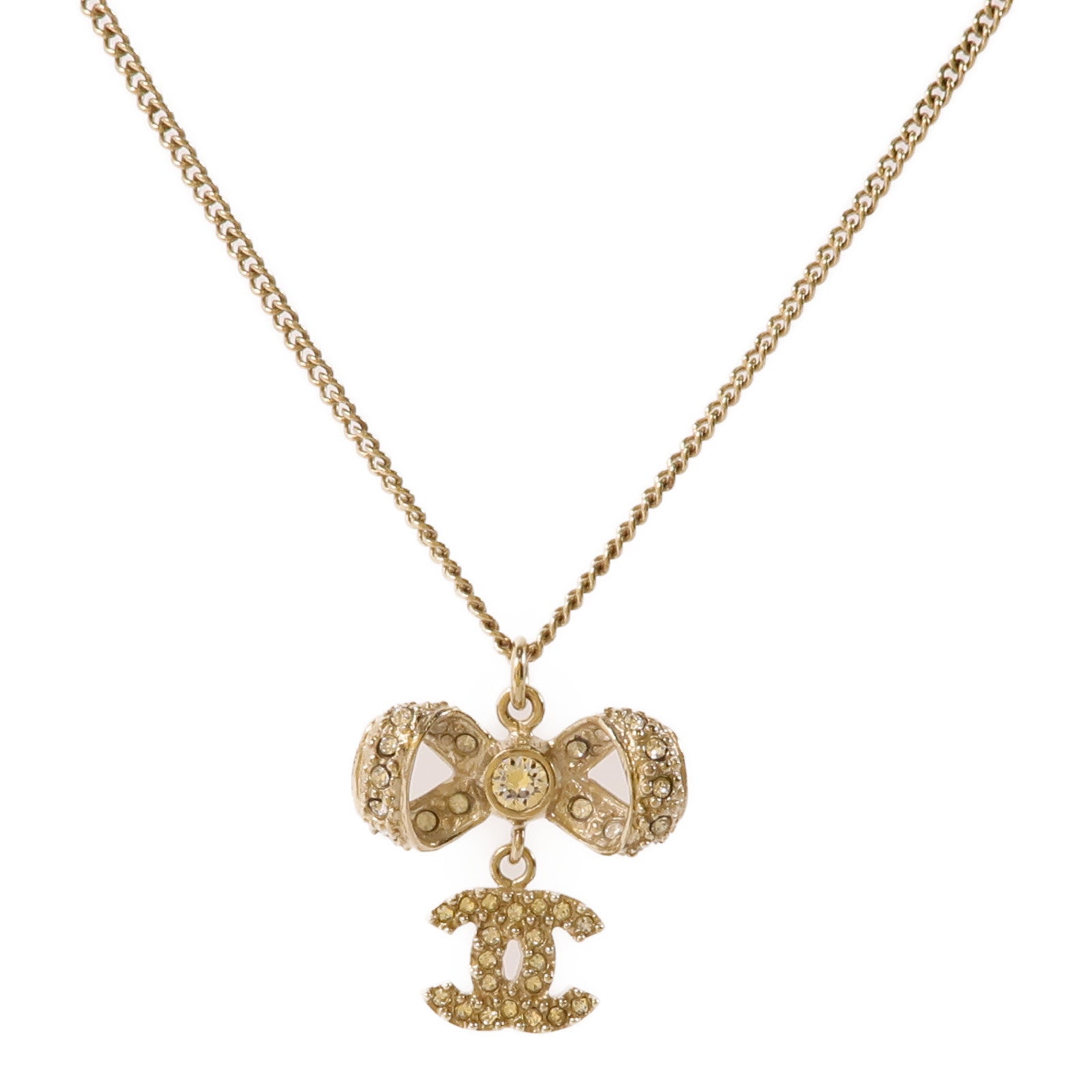 CHANEL PVC/金屬Necklace項鍊金色/透明