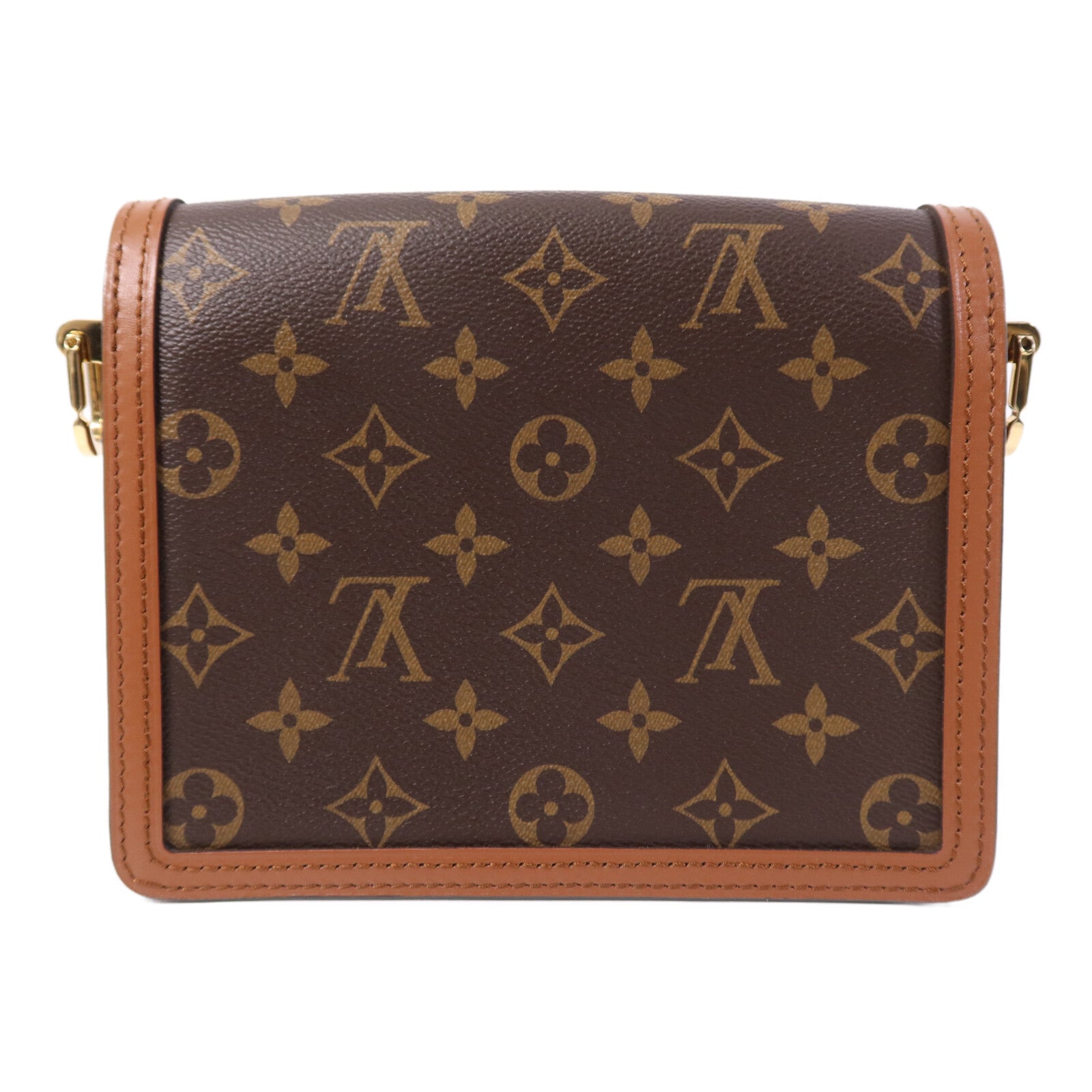 LOUIS VUITTON Monogram Reverse Mini Dauphine金扣肩背袋