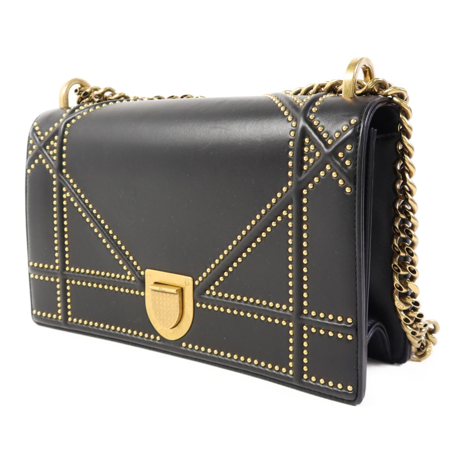 Dior 牛皮皮革Diorama Bag金扣鏈帶肩背袋