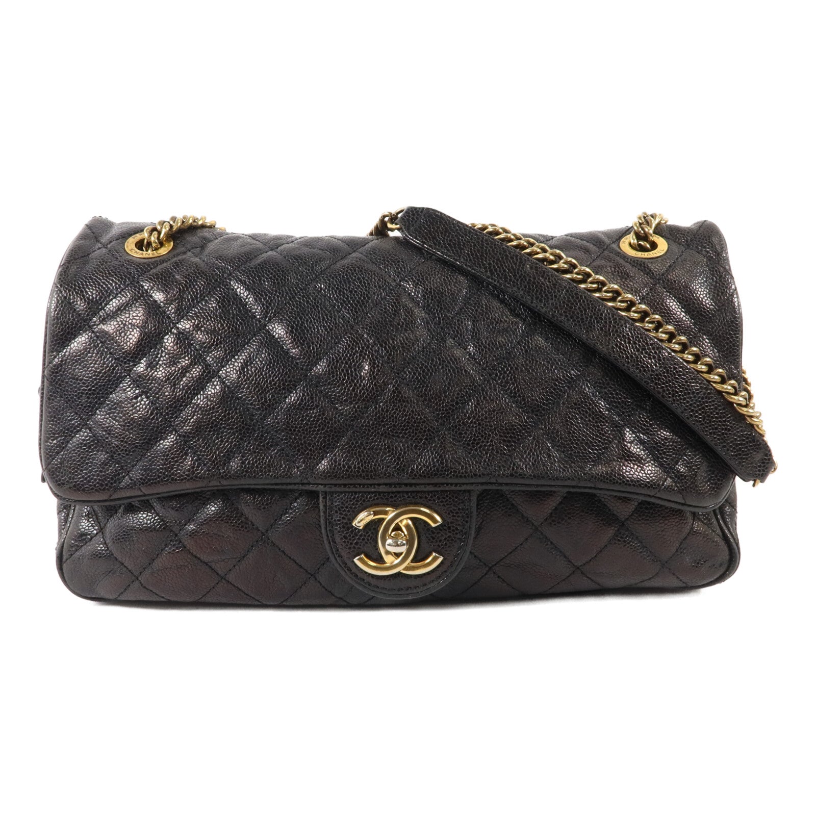 CHANEL 牛皮皮革Chain Shoulder鏈帶肩背袋