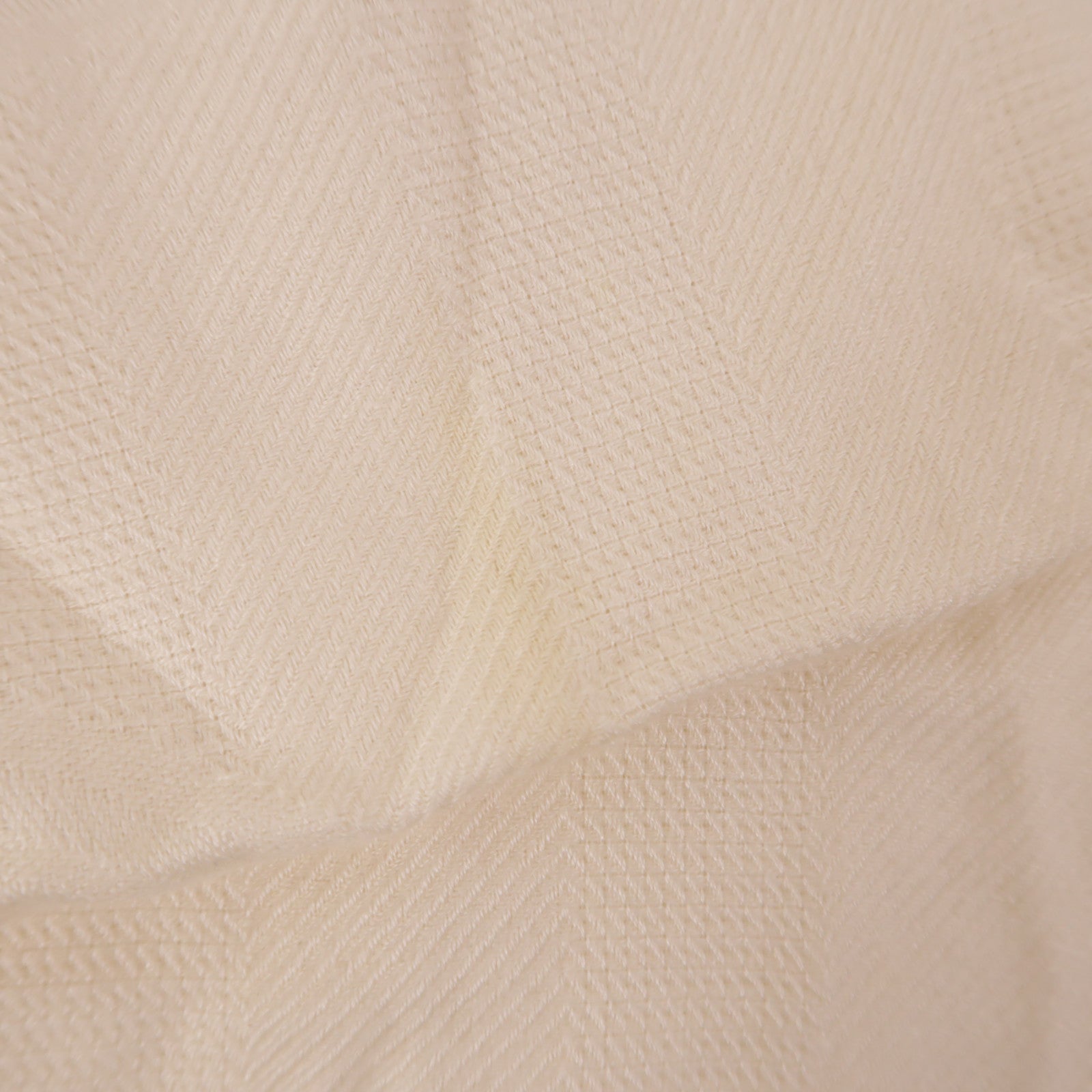 HERMES Scarf White Cashmere Silk